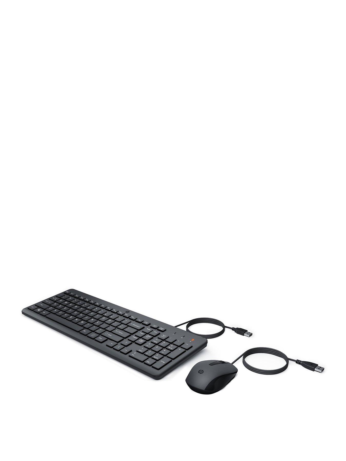 Image 2 of 8 of HP 150 Wired Mouse &amp; Keyboard Combo - &nbsp; Ergonomically Designed - &nbsp;Quiet Performance &nbsp;- Black