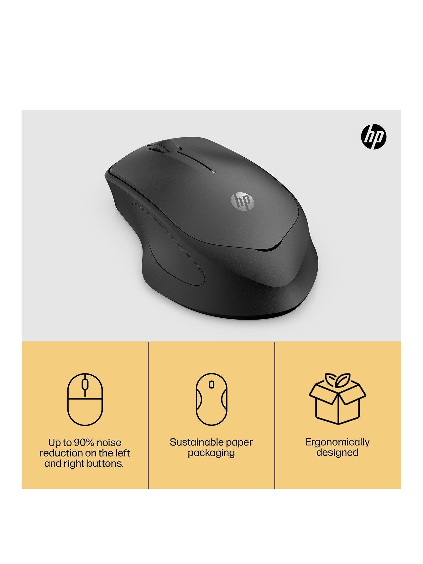 Image 3 of 8 of HP 280 Silent PC Wireless Mouse - Comfortable &amp; Ergonomic Design - 90% Noise Reduction - Up to 18 Months Battery &nbsp;- &nbsp;Black