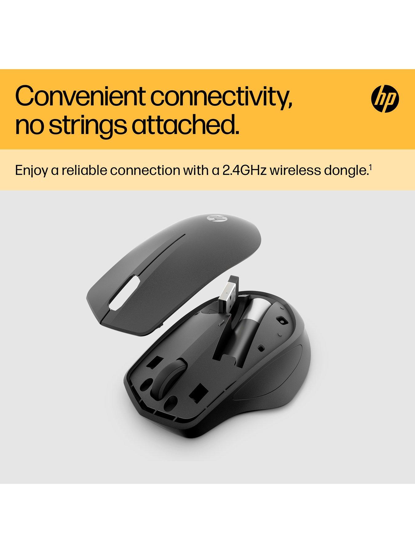 Image 4 of 8 of HP 280 Silent PC Wireless Mouse - Comfortable &amp; Ergonomic Design - 90% Noise Reduction - Up to 18 Months Battery &nbsp;- &nbsp;Black
