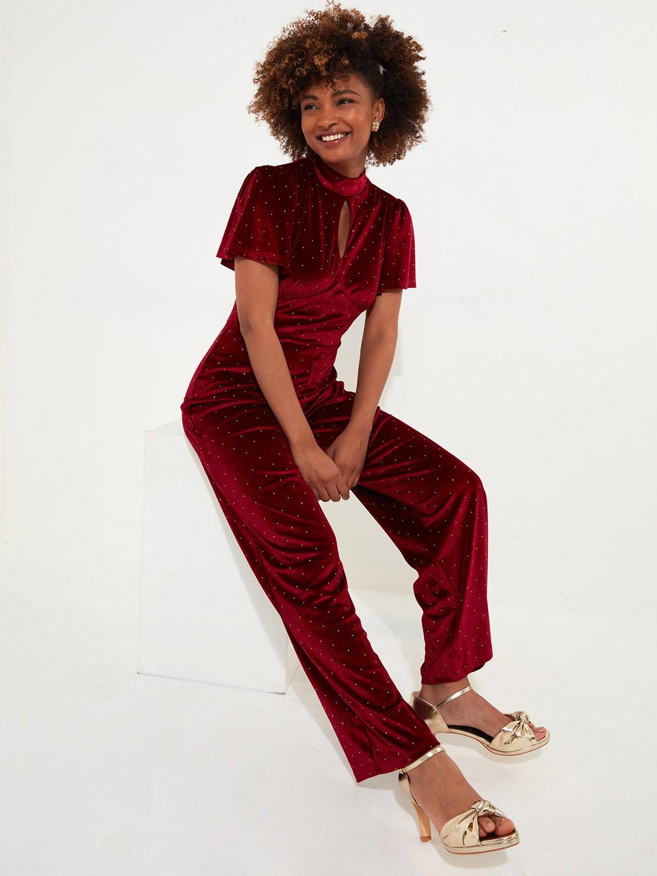 Very red jumpsuit sales