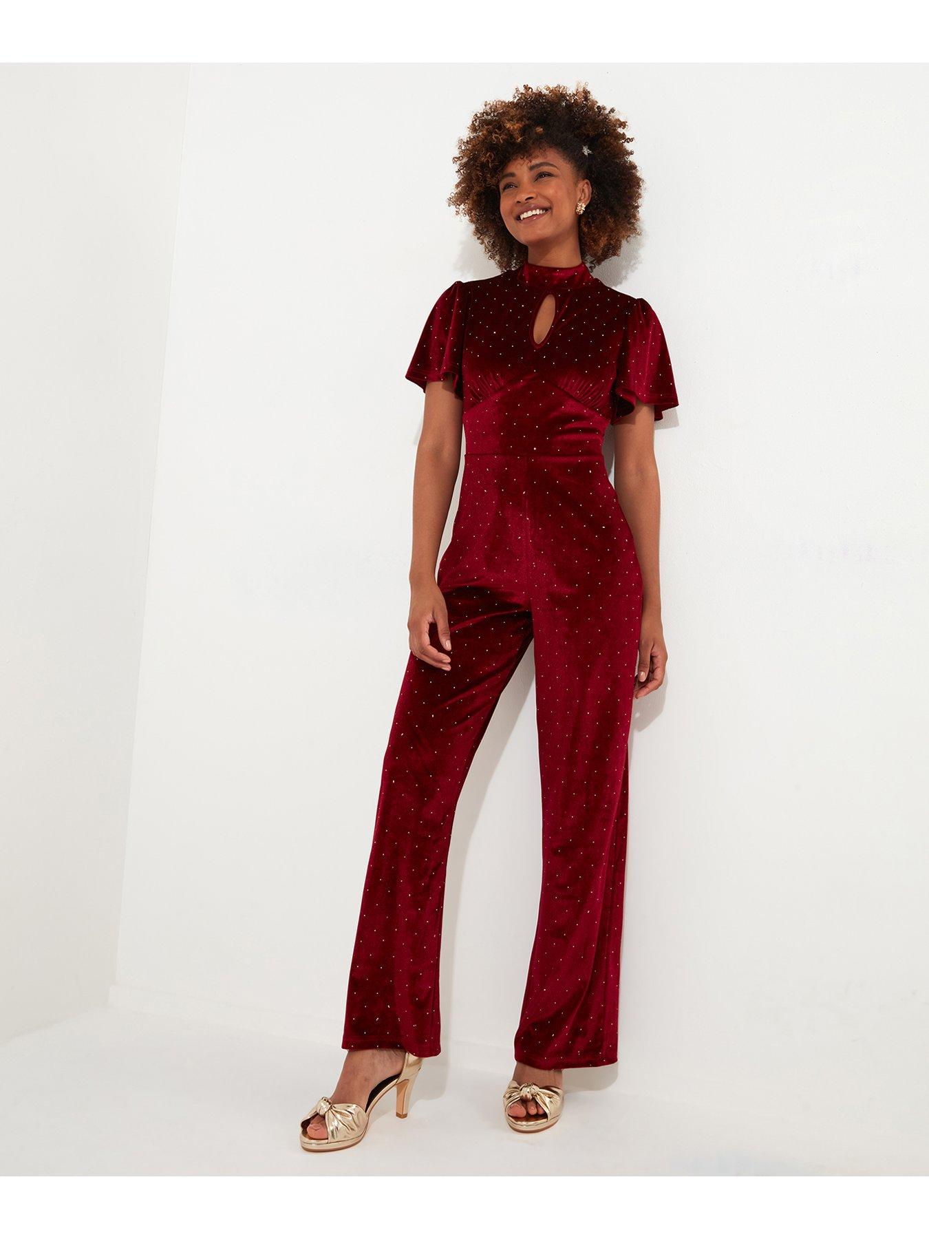 Image 2 of 5 of Joe Browns Velour Jumpsuit - Berry