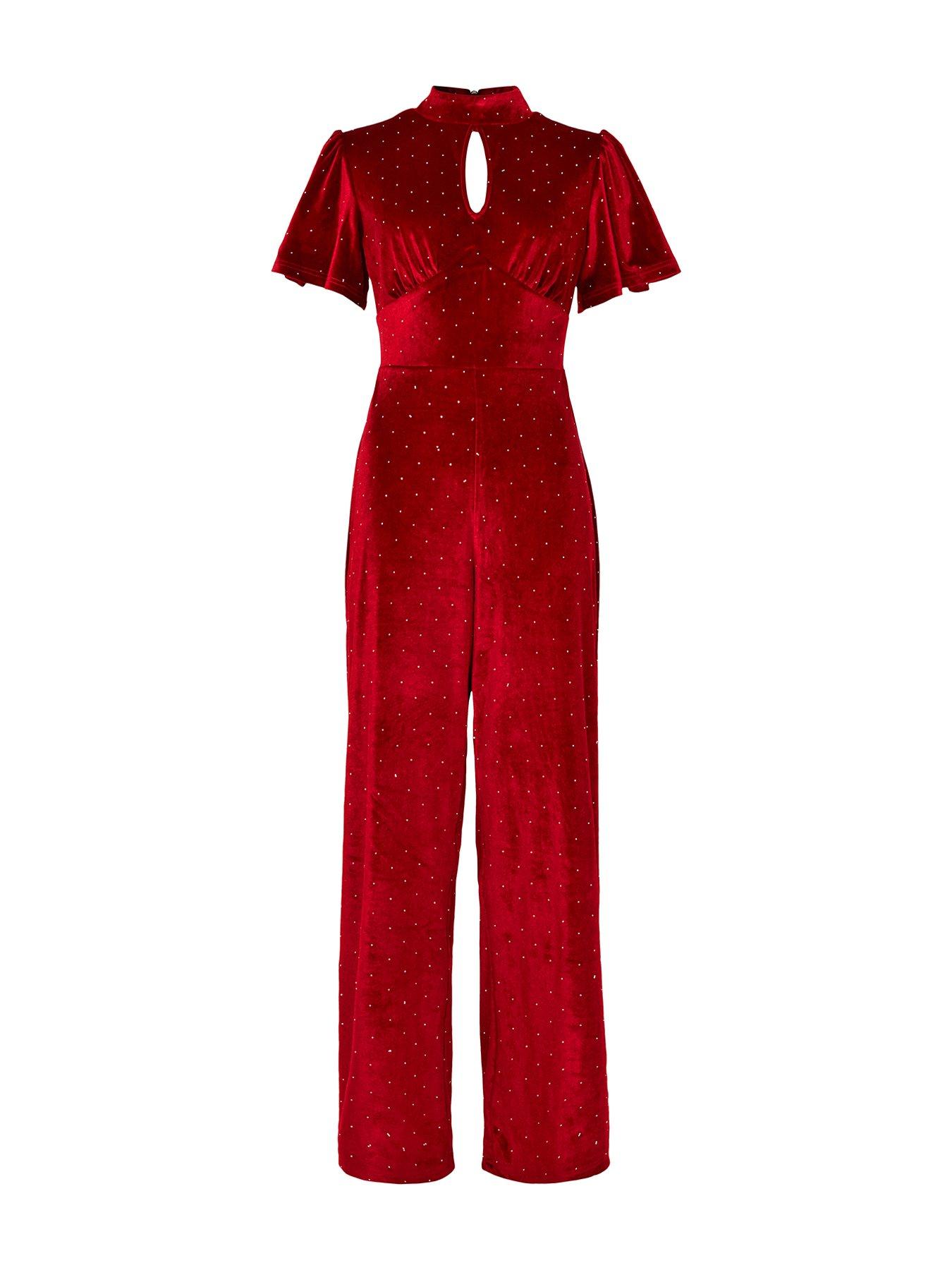 Image 5 of 5 of Joe Browns Velour Jumpsuit - Berry