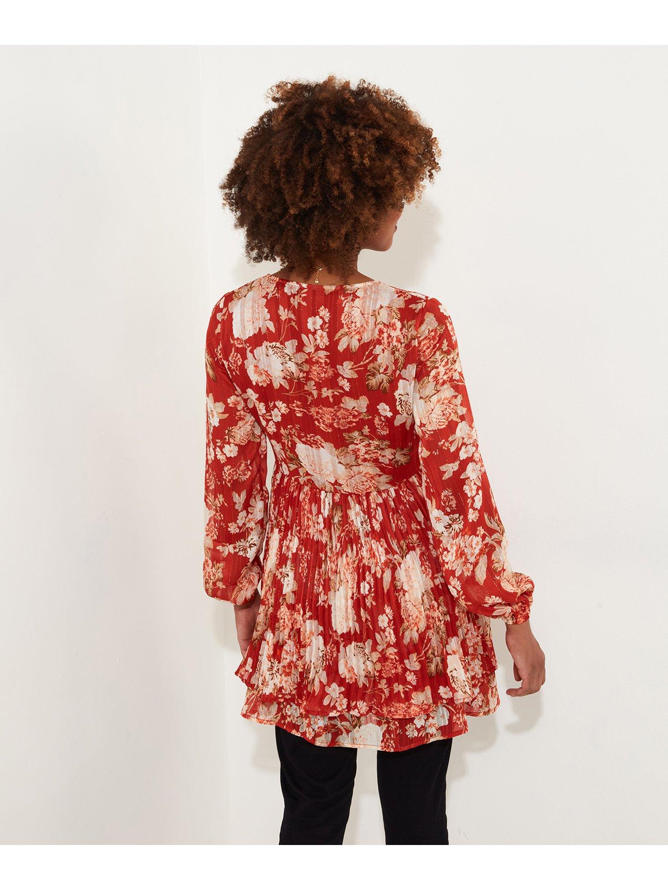 Image 3 of 6 of Joe Browns Perfectly Plisse Tunic  - Burnt Orange