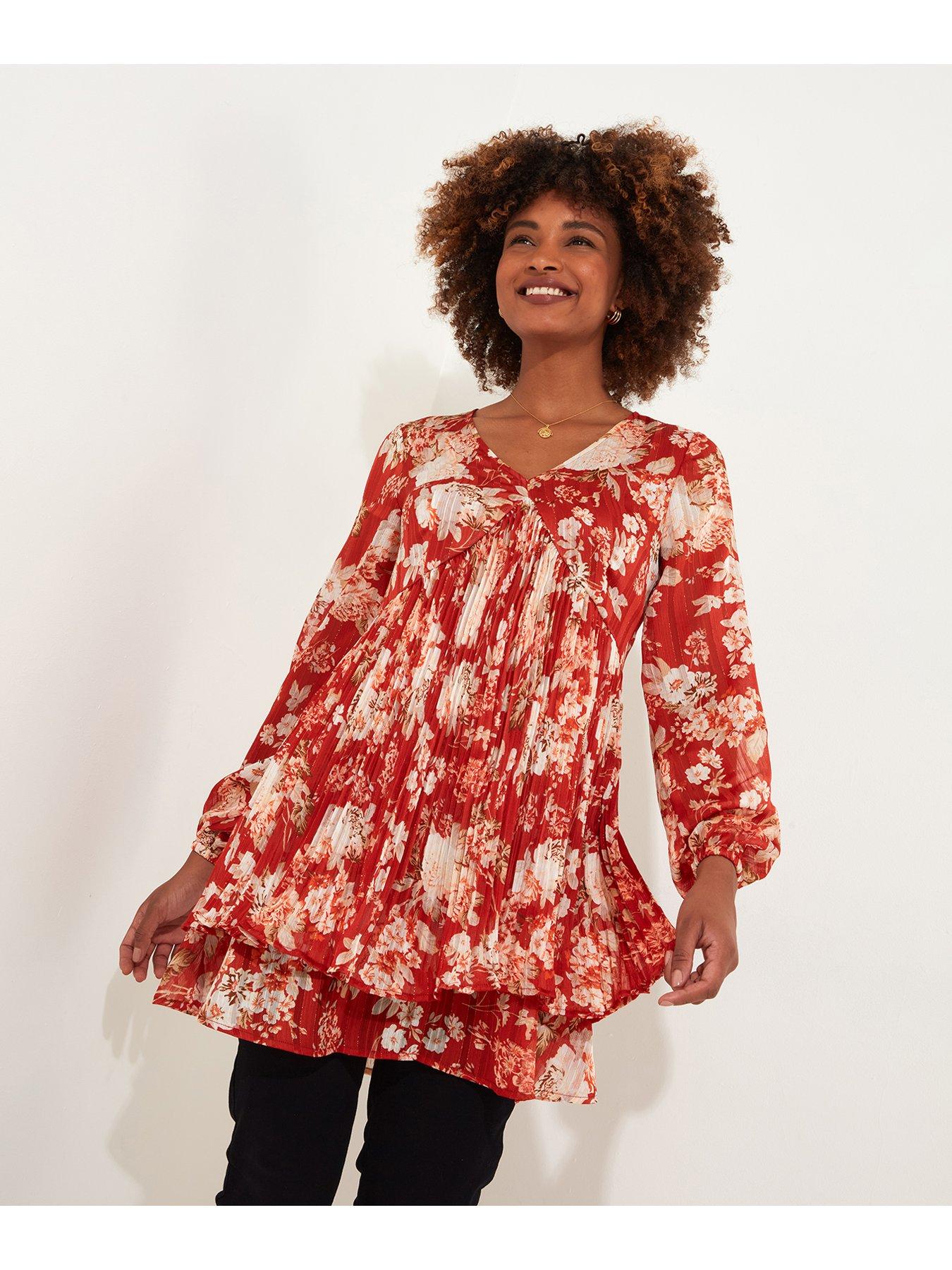 Image 5 of 6 of Joe Browns Perfectly Plisse Tunic  - Burnt Orange