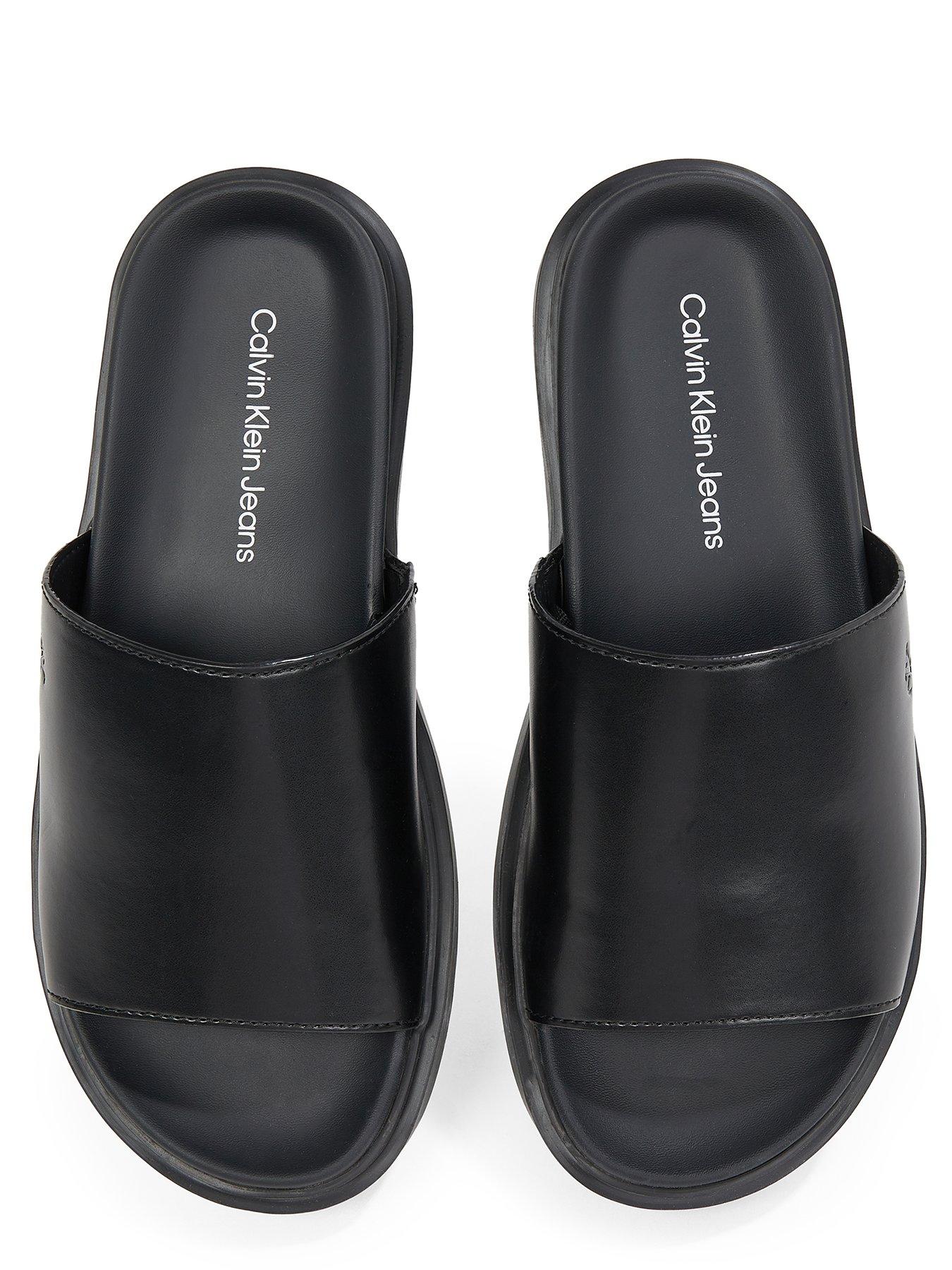 Image 4 of 5 of Calvin Klein Jeans Flat Molded Slide - Black