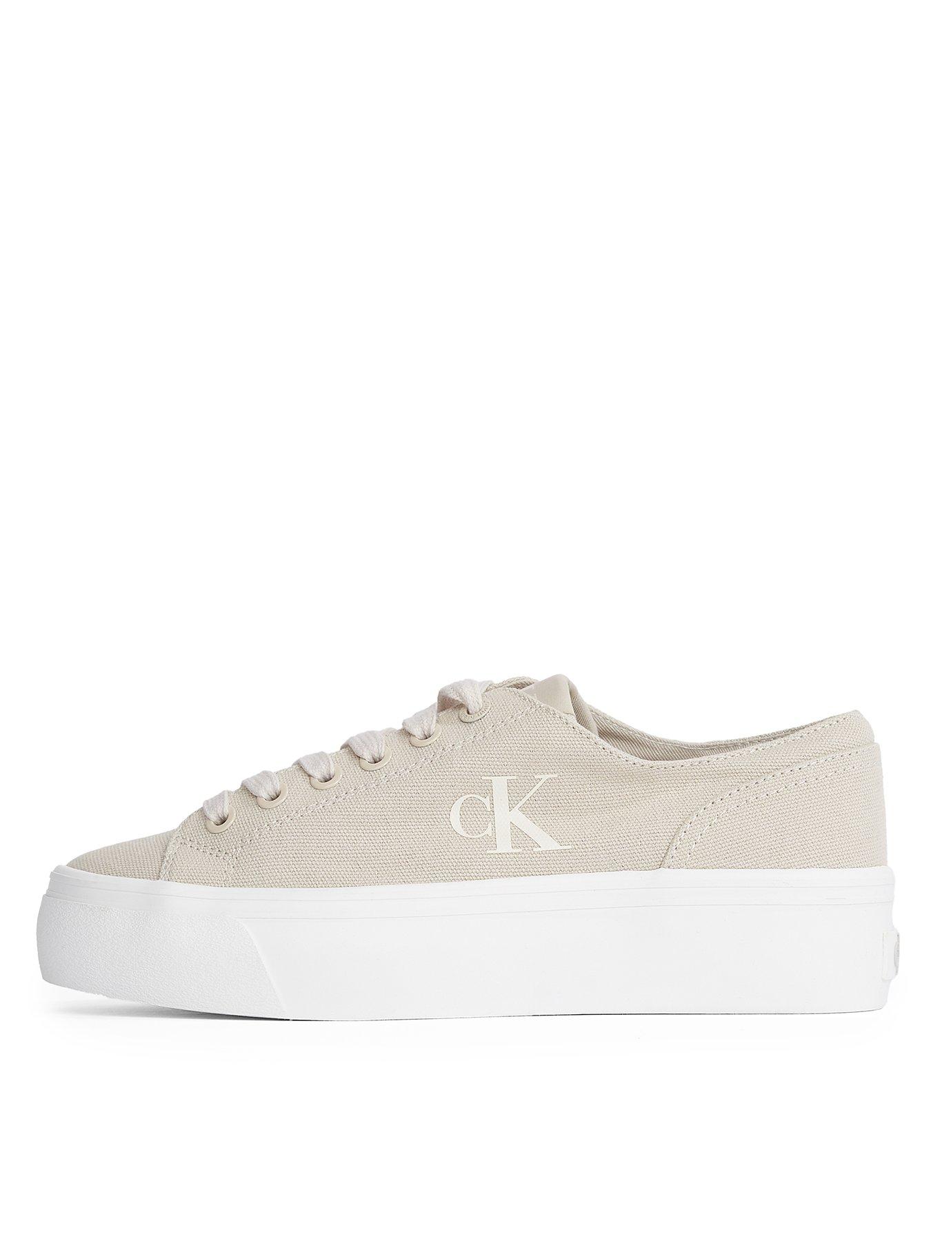 Calvin Klein Jeans: Flatform Trainers - Beige