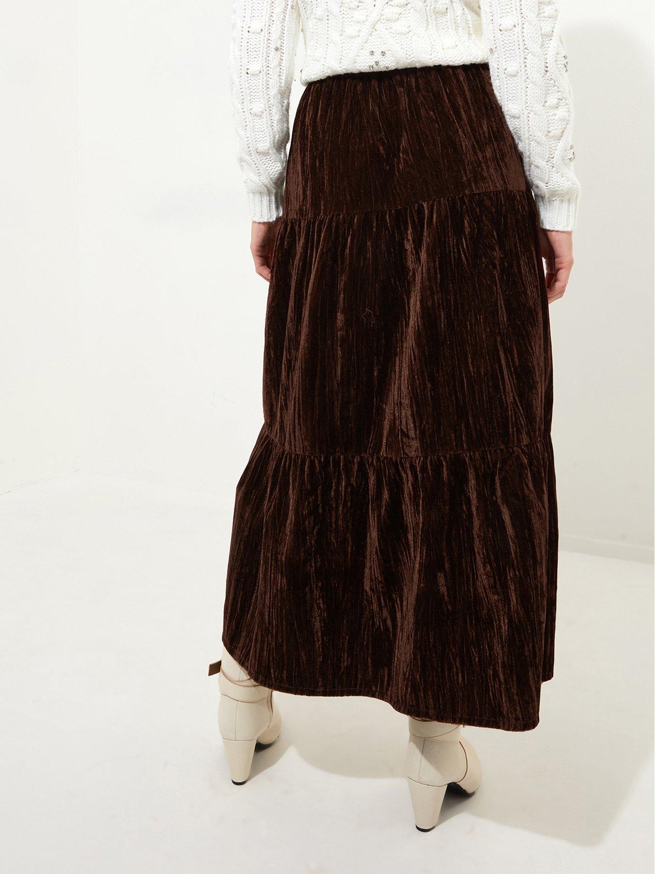Image 2 of 5 of Joe Browns Remarkable Velour Tiered Skirt - Purple