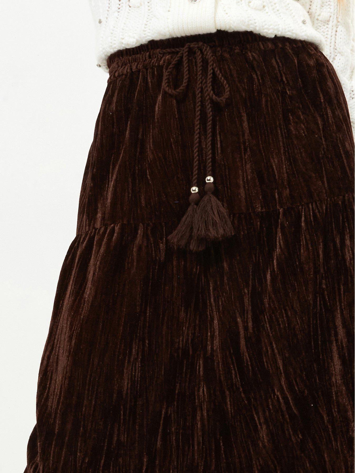 Image 4 of 5 of Joe Browns Remarkable Velour Tiered Skirt - Purple