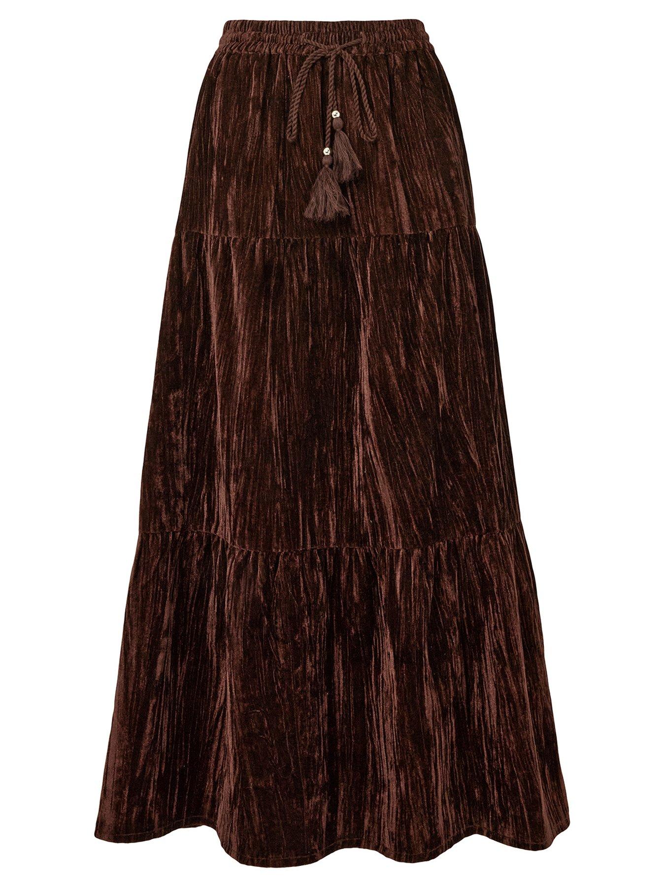 Image 5 of 5 of Joe Browns Remarkable Velour Tiered Skirt - Purple