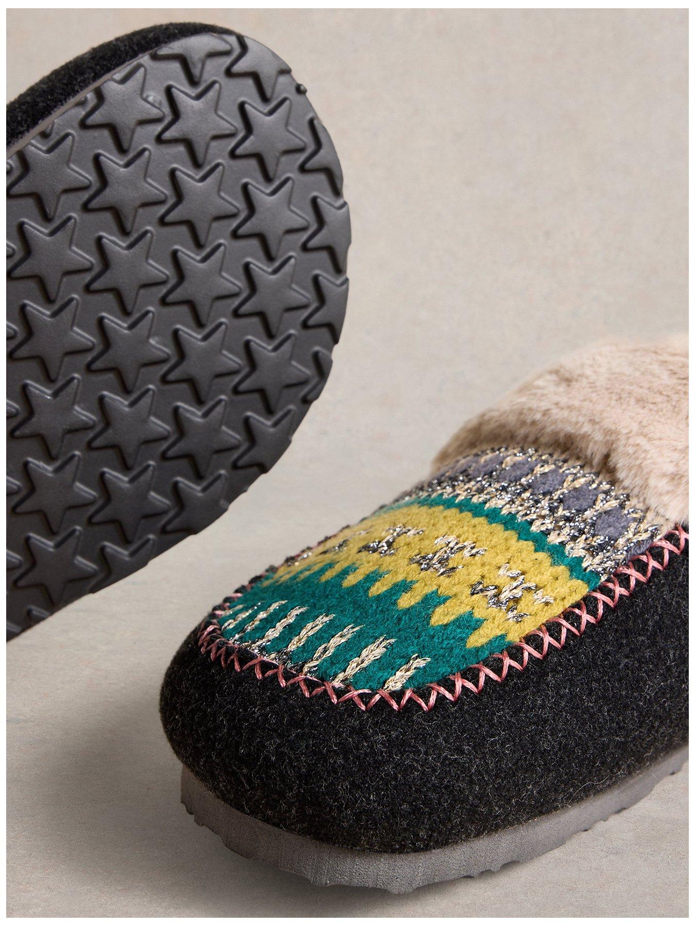 Image 4 of 4 of White Stuff Myrtle Mule Slipper - Grey