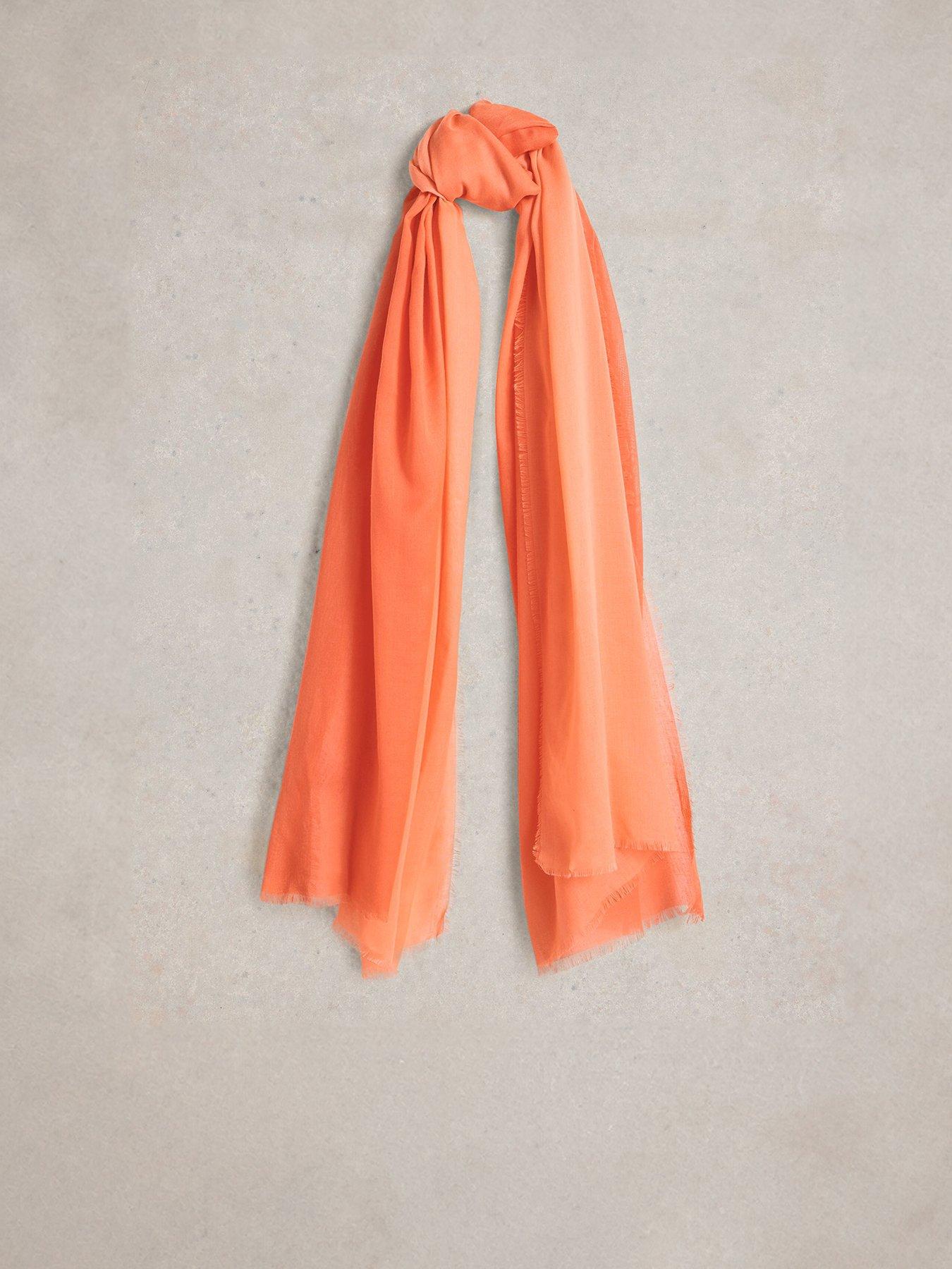 White Stuff Penny Plain Oversized Scarf - Orange