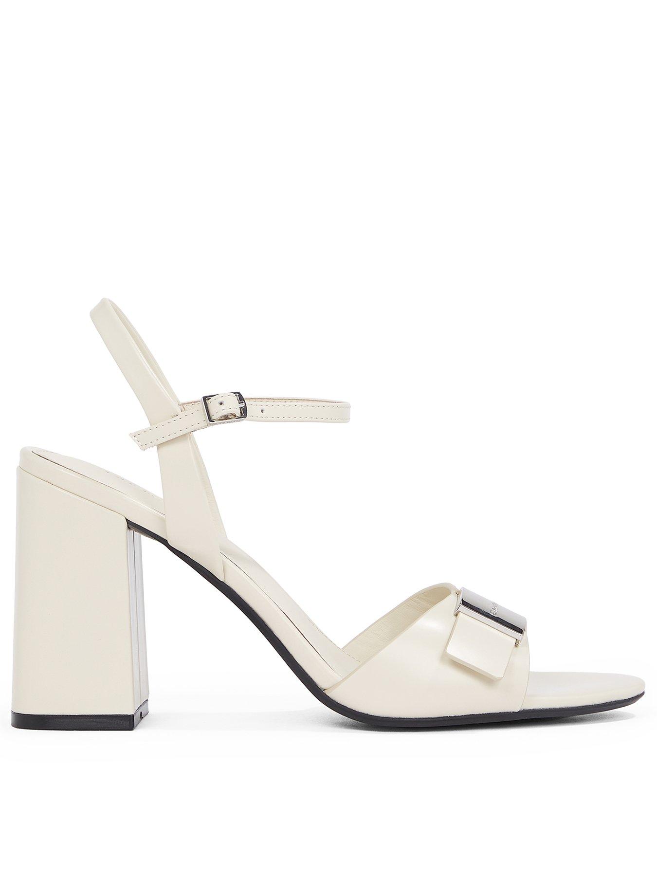 undefined Ankle Strap Heel - White