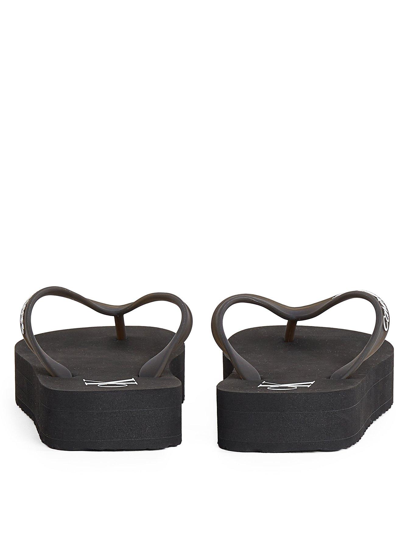 Image 3 of 5 of Calvin Klein Jeans Flatform Logo Flip-Flop - Black