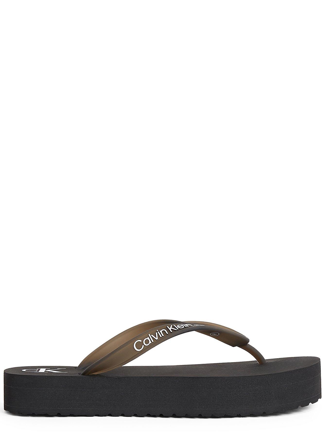 Image 5 of 5 of Calvin Klein Jeans Flatform Logo Flip-Flop - Black
