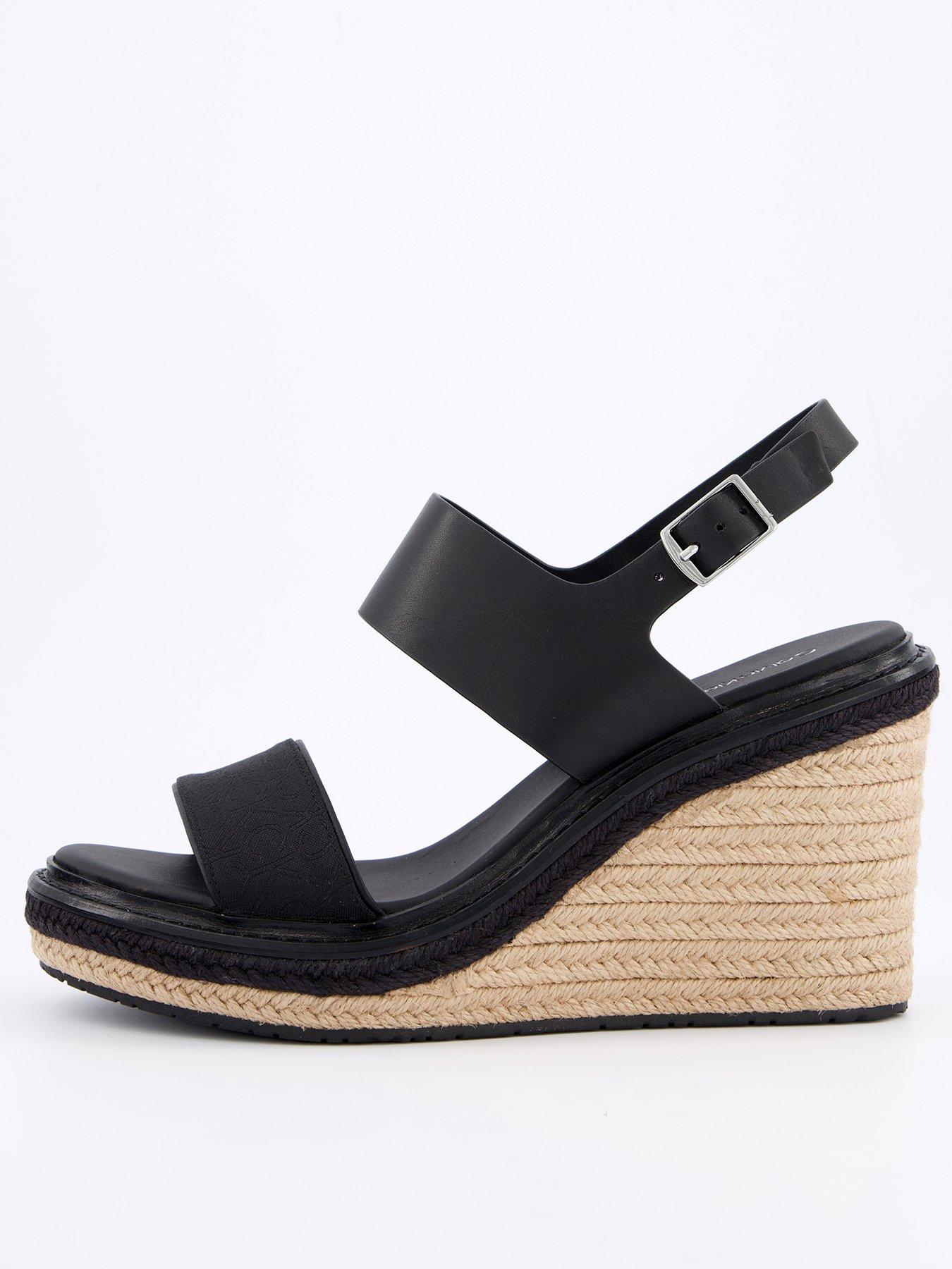 undefined Espadrille Wedge Sandal - Black