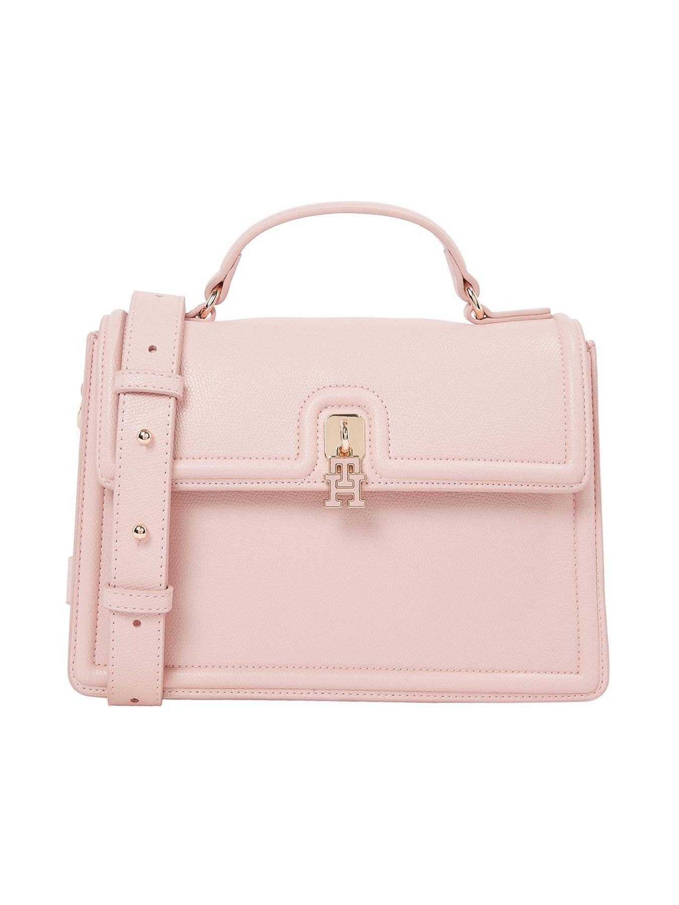 Leather Purse Pink Tommy Hilfiger Bag Vintage Pink Metallic Tommy