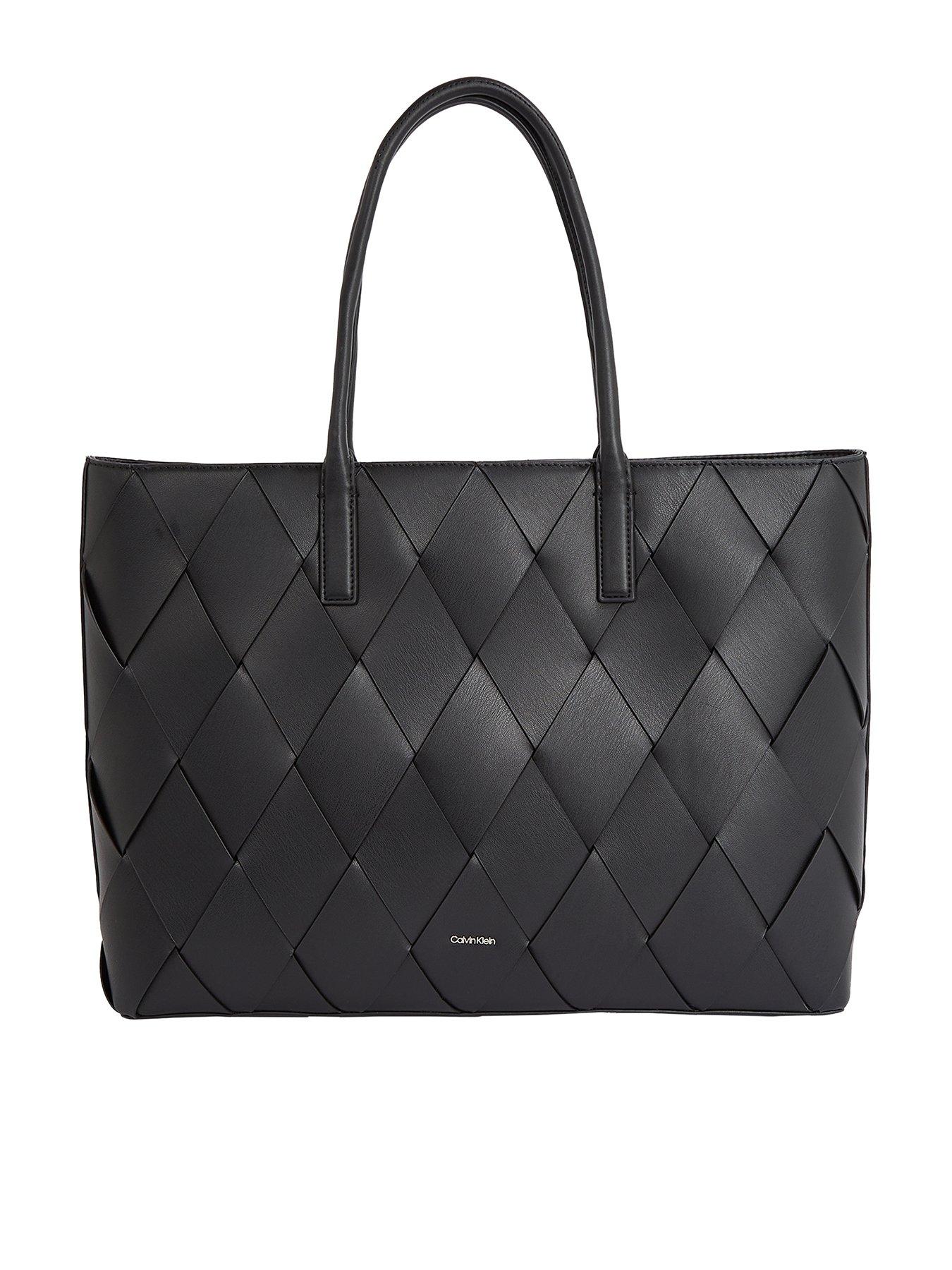 undefined Woven Medium Shopper Bag - Black