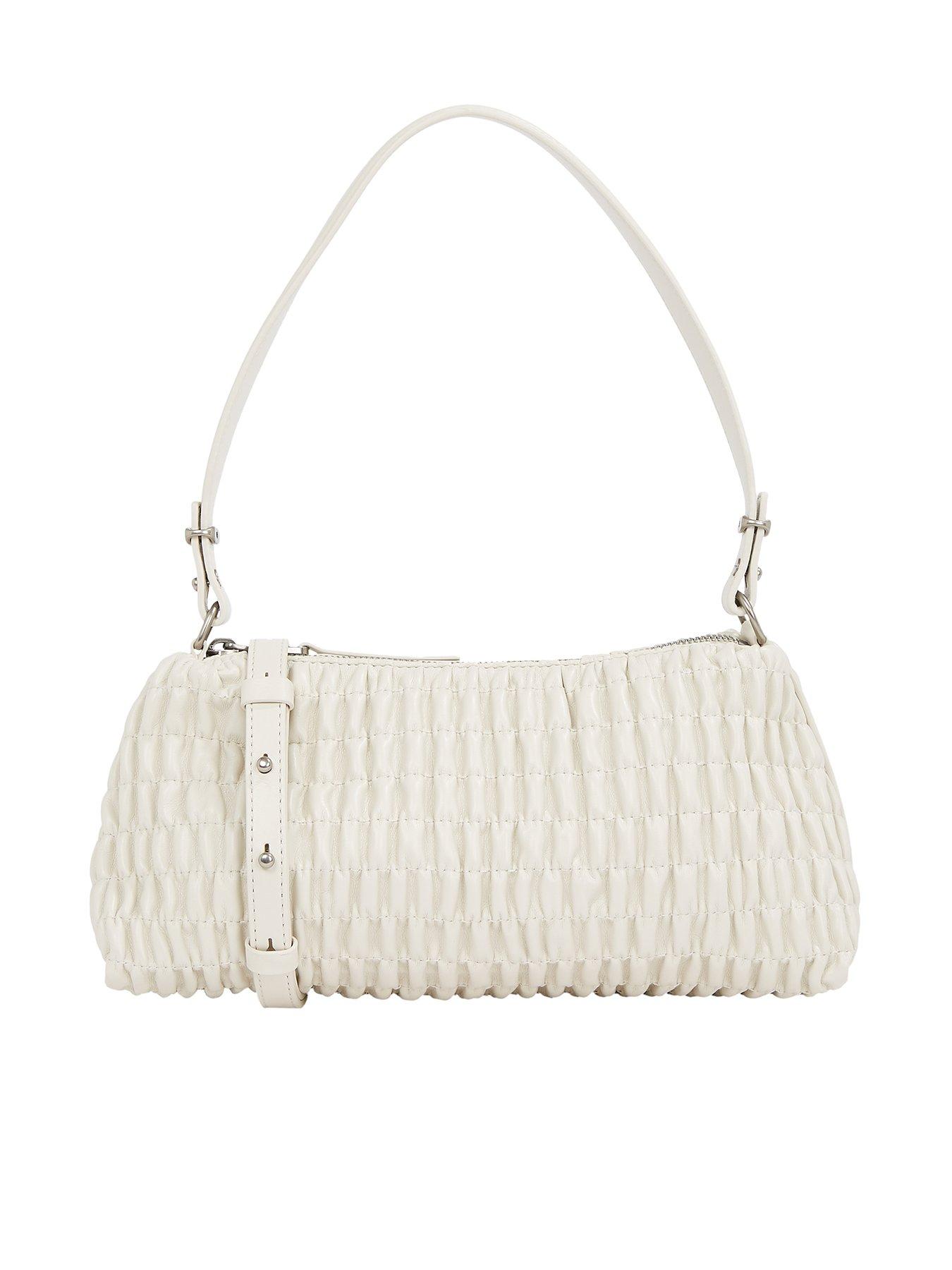 undefined Ruched Shoulder Bag - White
