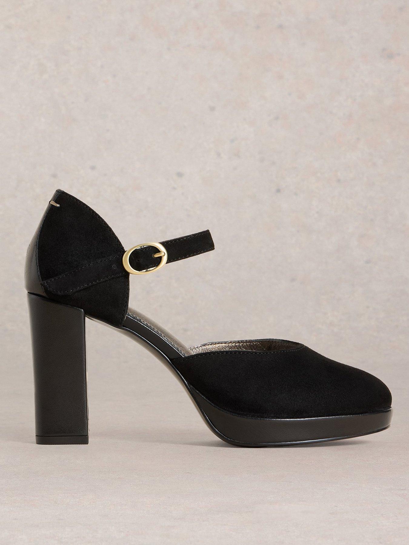 white stuff priscilla platform shoe - black