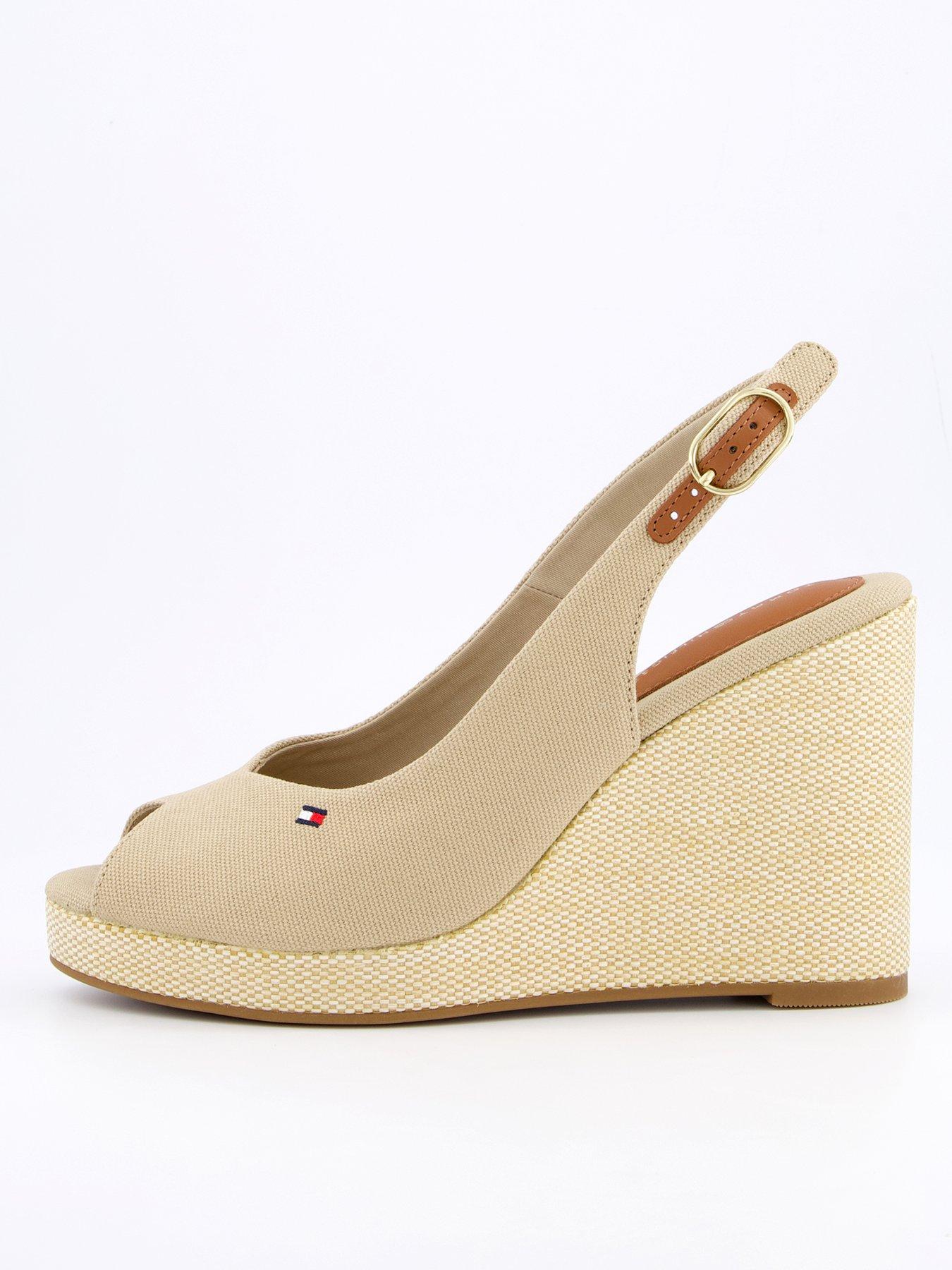 undefined Slingback Espadrille Wedge - Beige