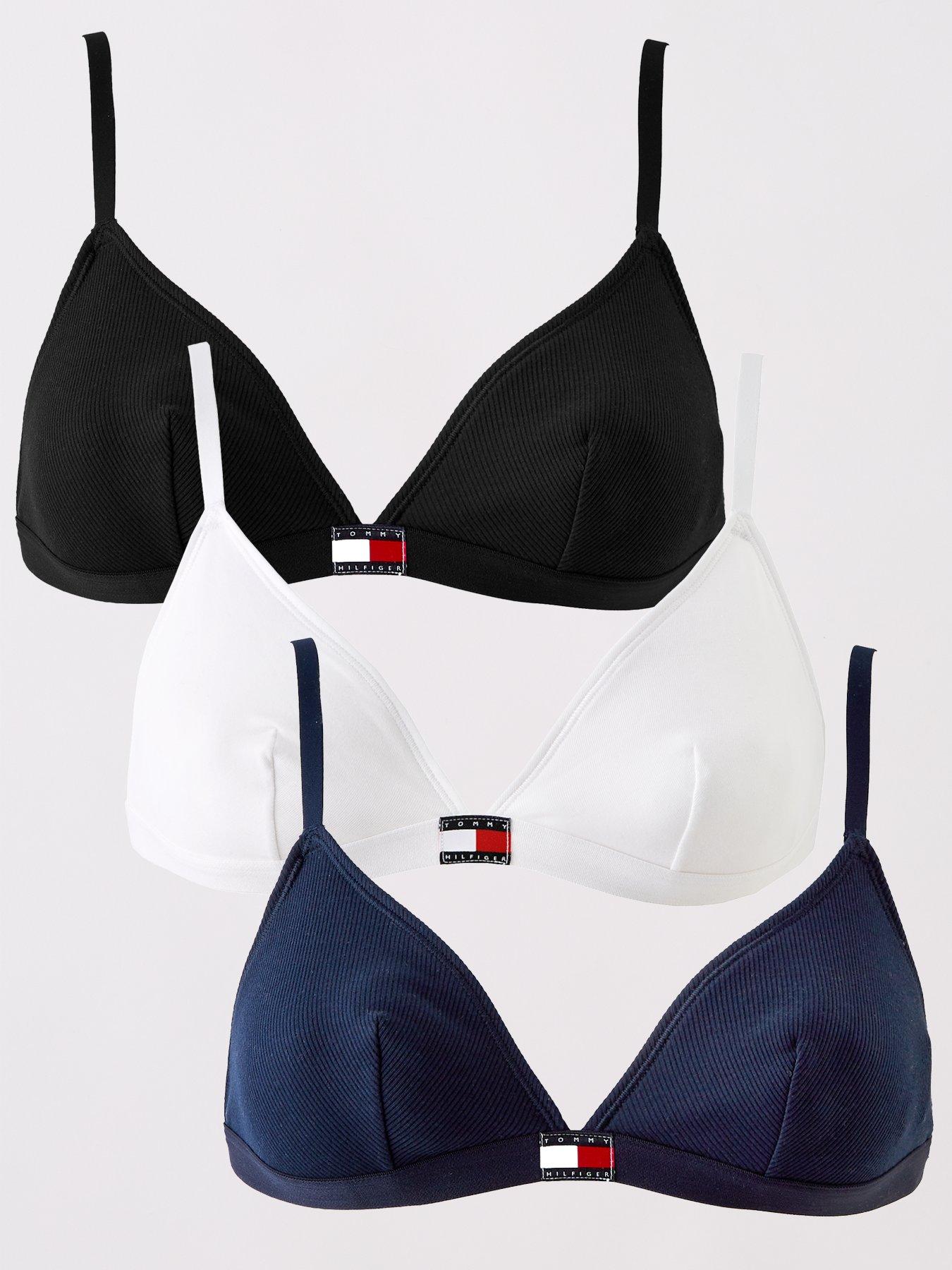 undefined 3 Pack Heritage Triangle Bralette - Black