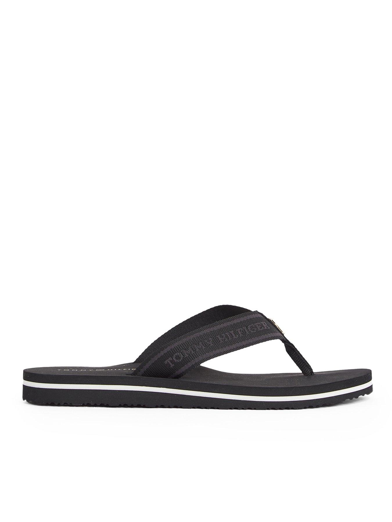 undefined Logo Webbing Flip Flop - Black