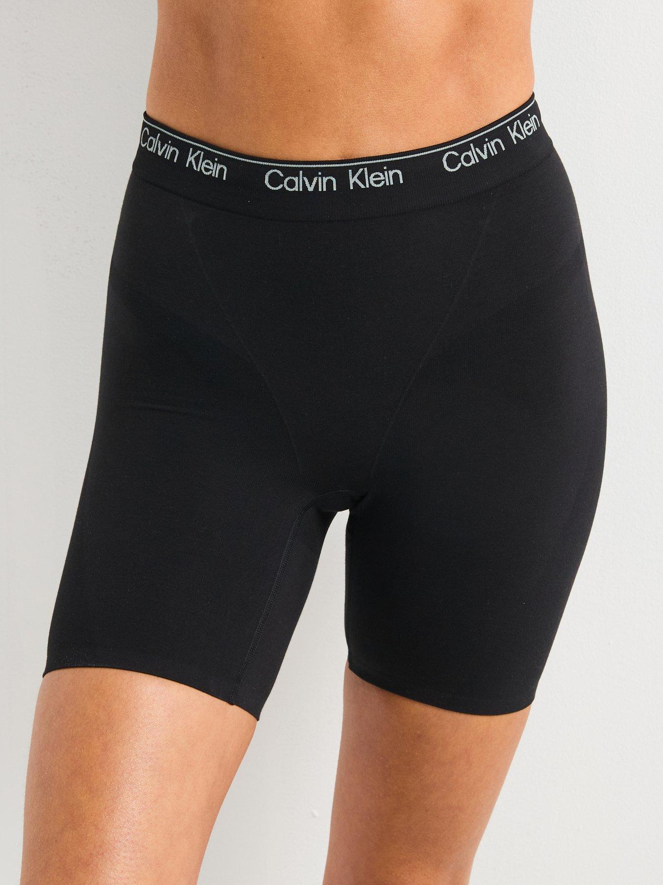 Calvin Klein Cotton Seamless Thigh Slimmer - Black