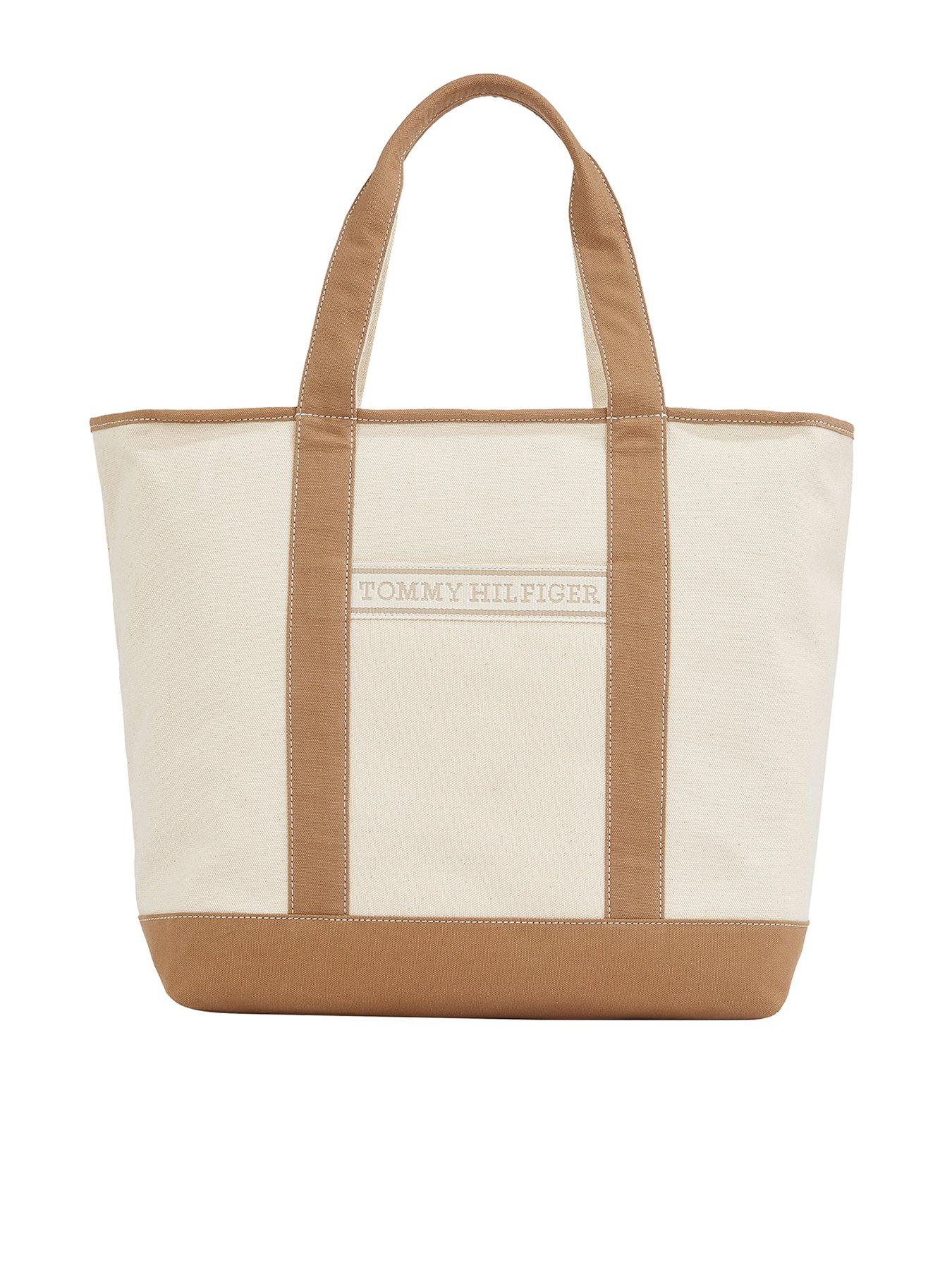 undefined Logo Summer Canvas Tote - Beige