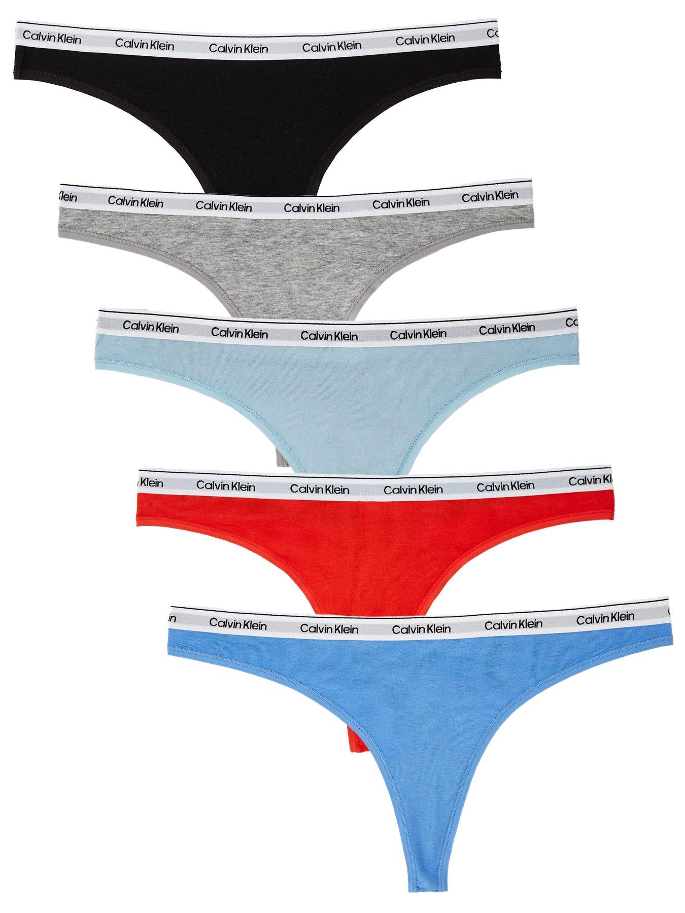 undefined 5 Pack Modern Logo Thong - Black