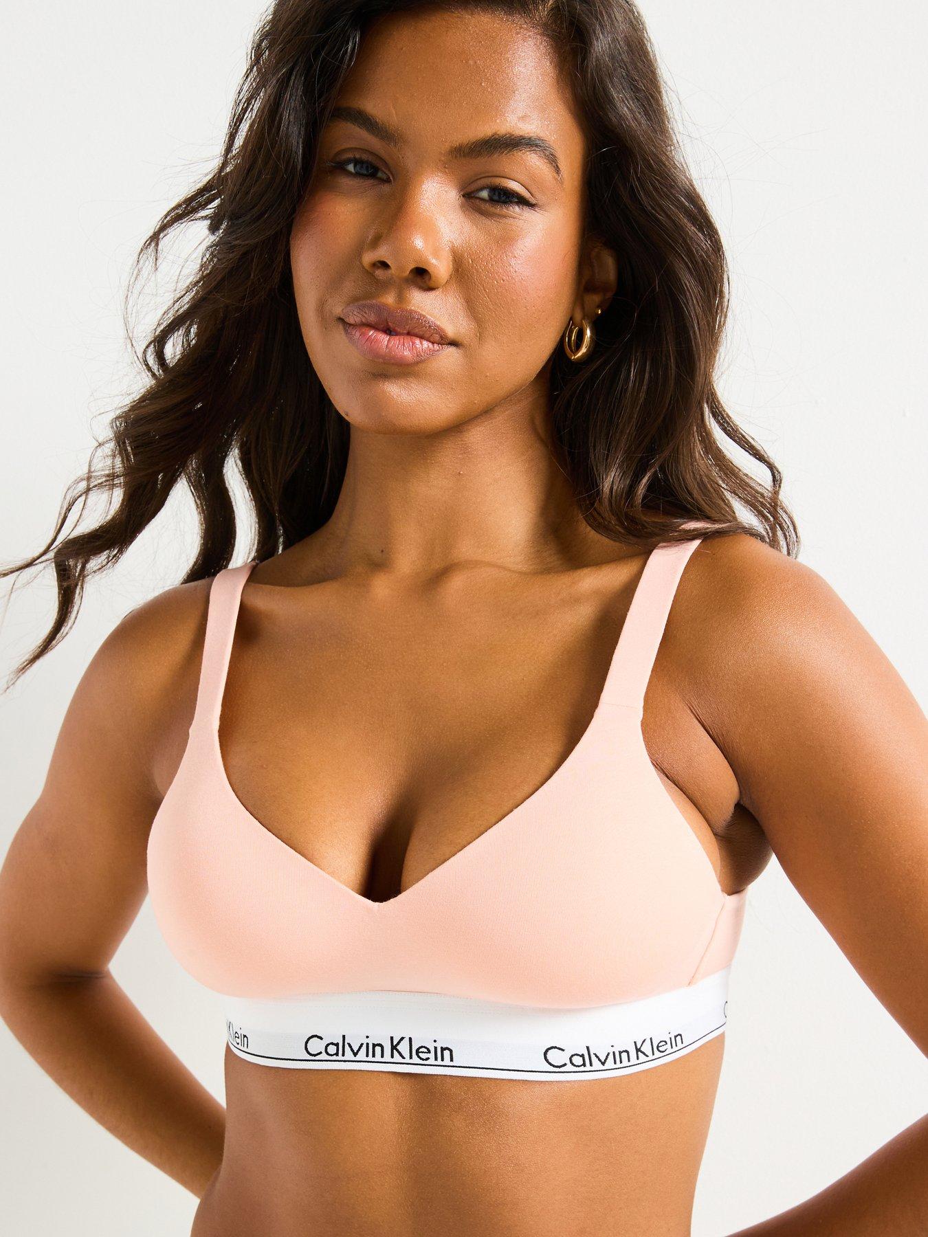 undefined Modern Cotton Lift Bralette - Pink