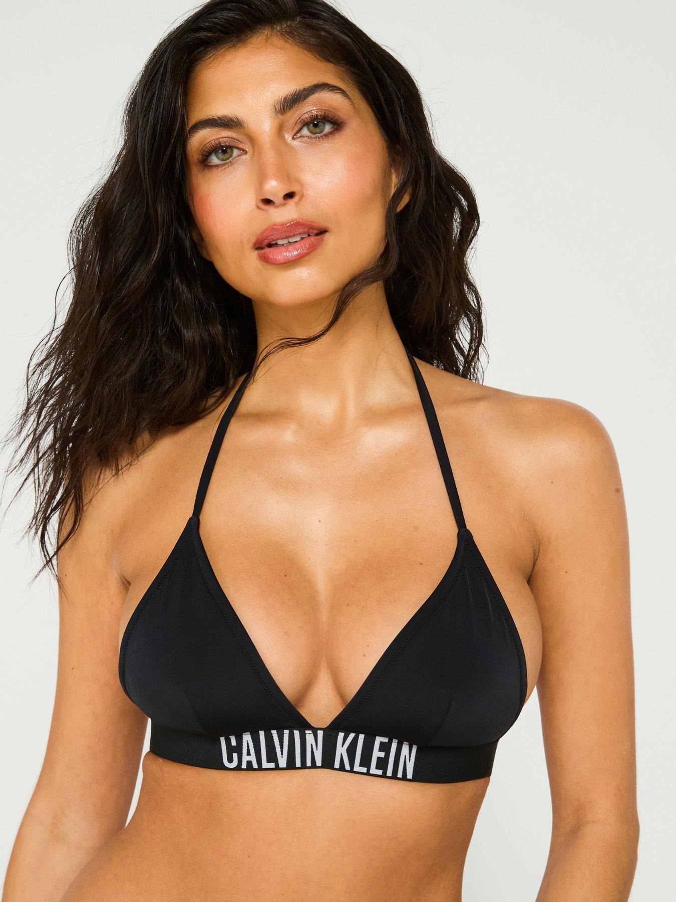 undefined Logo Band Tie Bikini Top - Black