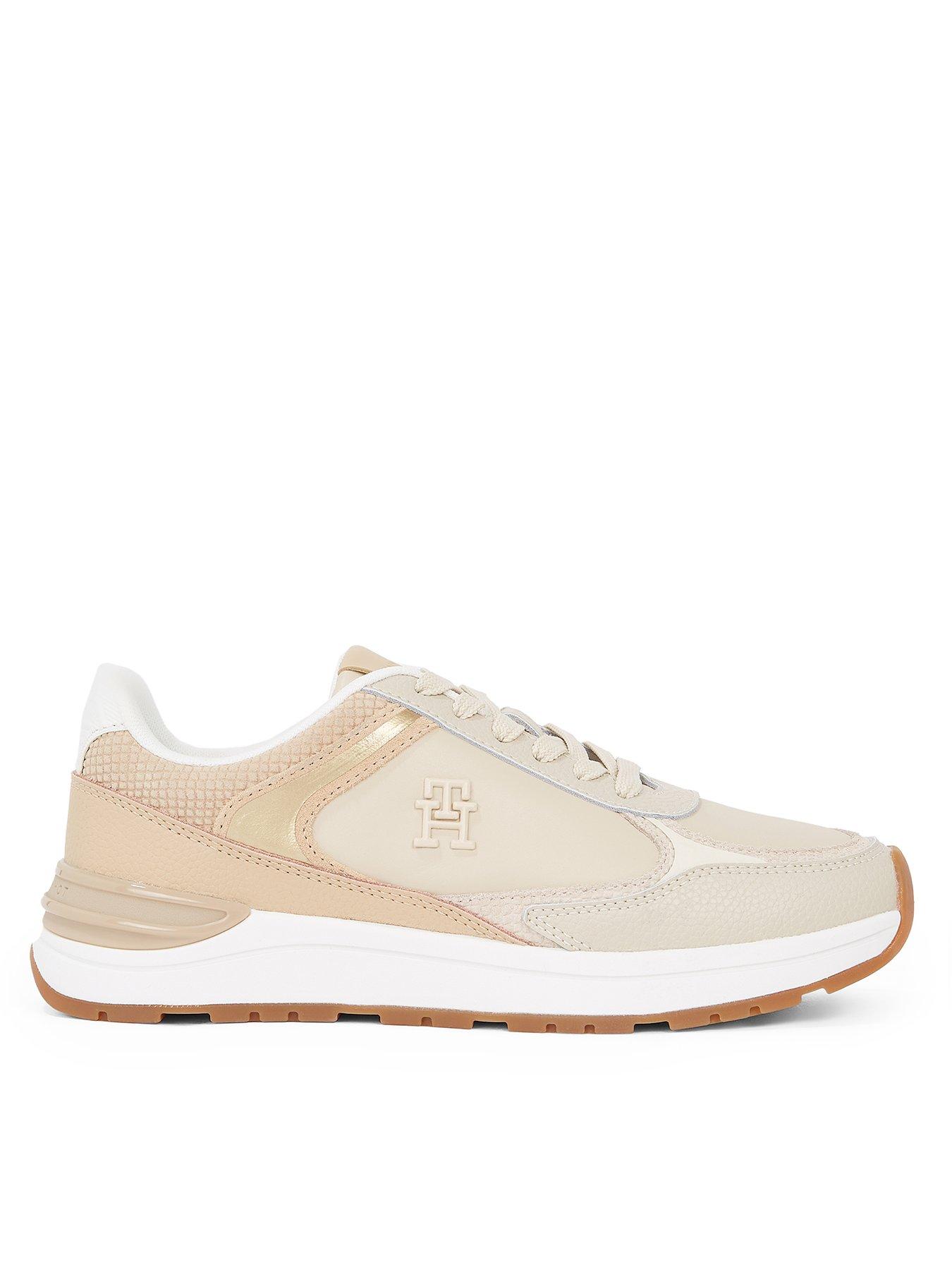 undefined Leather Runner Trainers - Beige