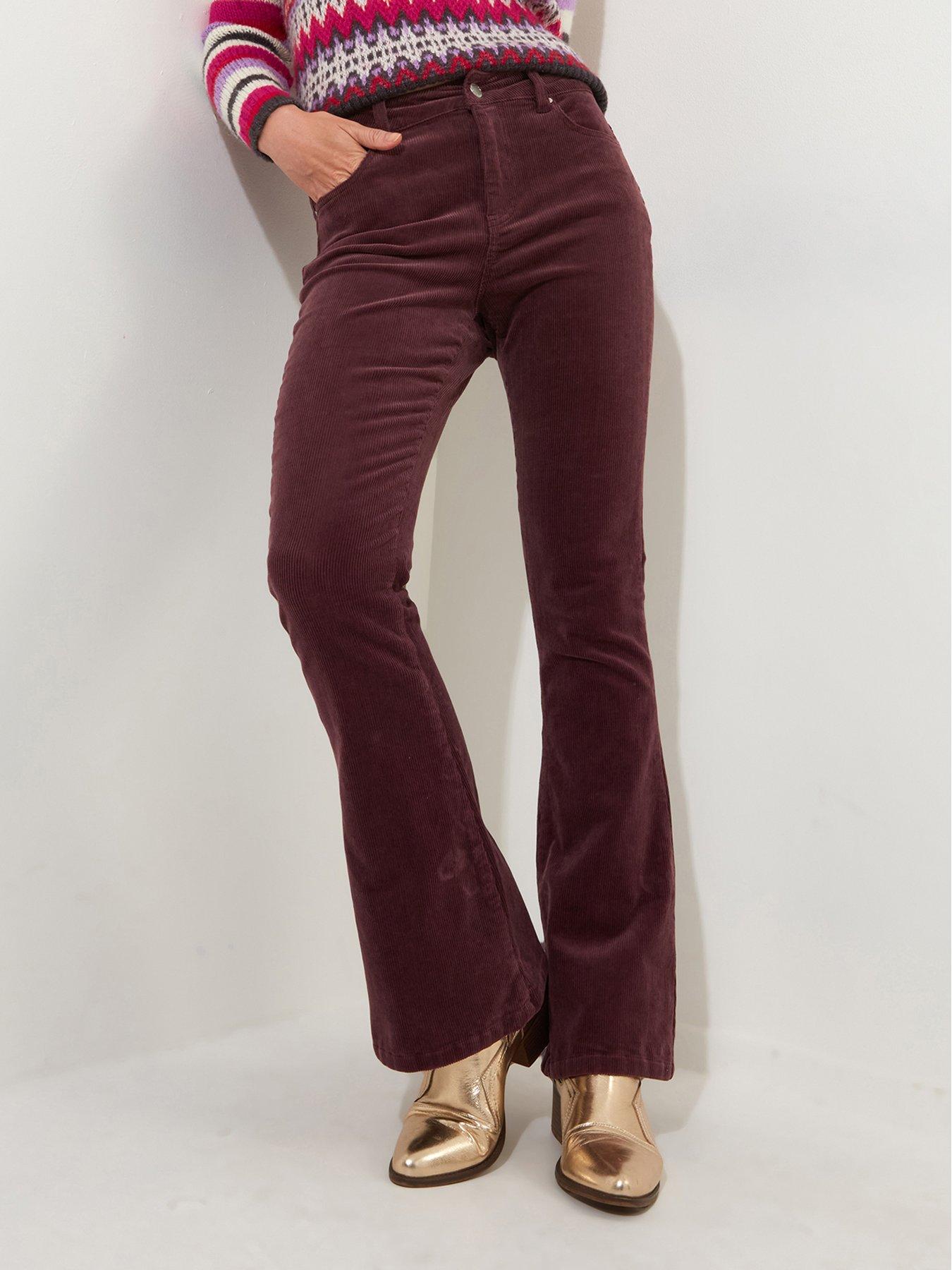 undefined Cord Trousers - Purple