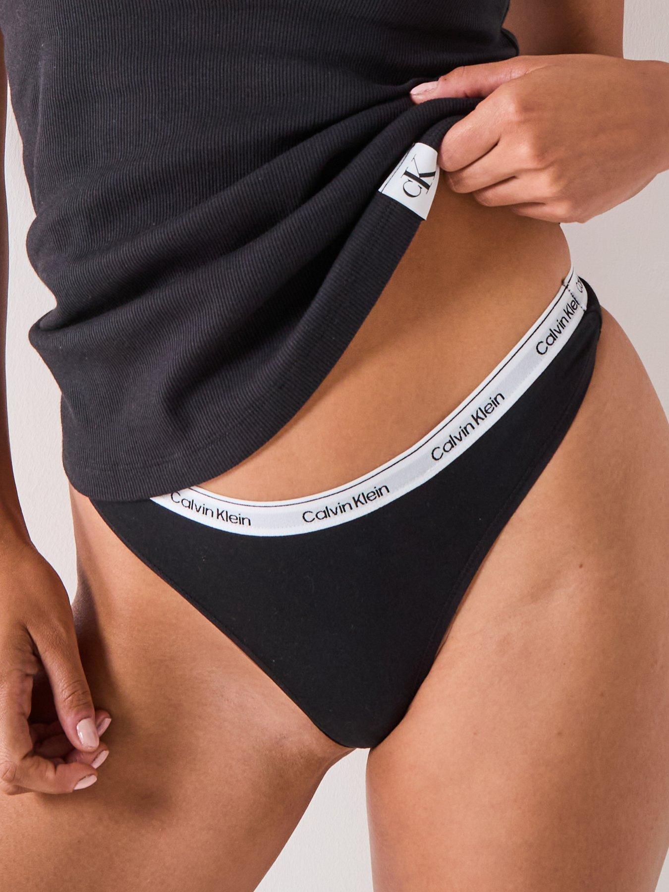 Calvin Klein Pack Modern Logo Thong Black Very