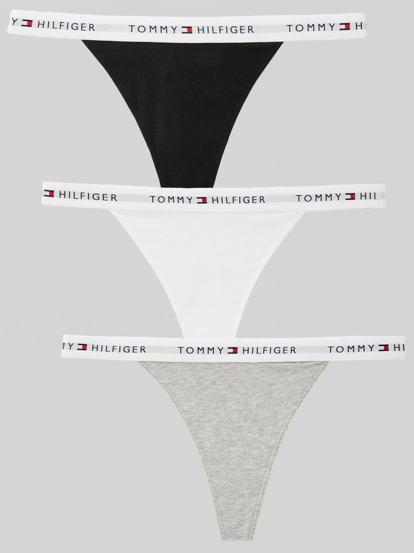undefined 3 Pack Essentials Thongs - Black