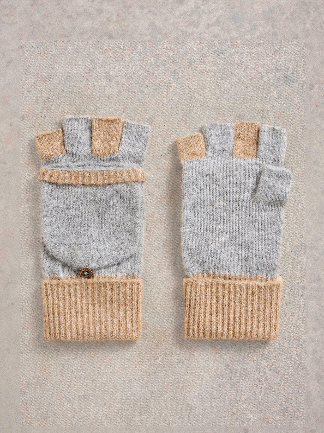 undefined Poppy Knitted Flip Mitt - Grey