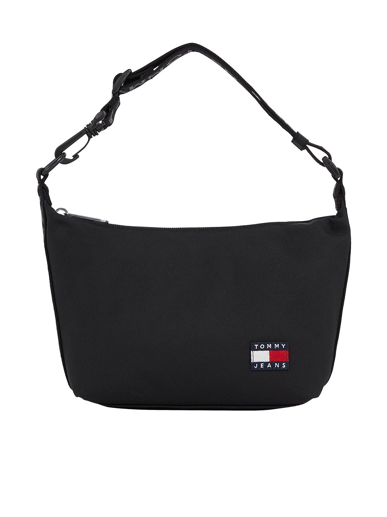 undefined Nylon Logo Shoulder Bag - Black