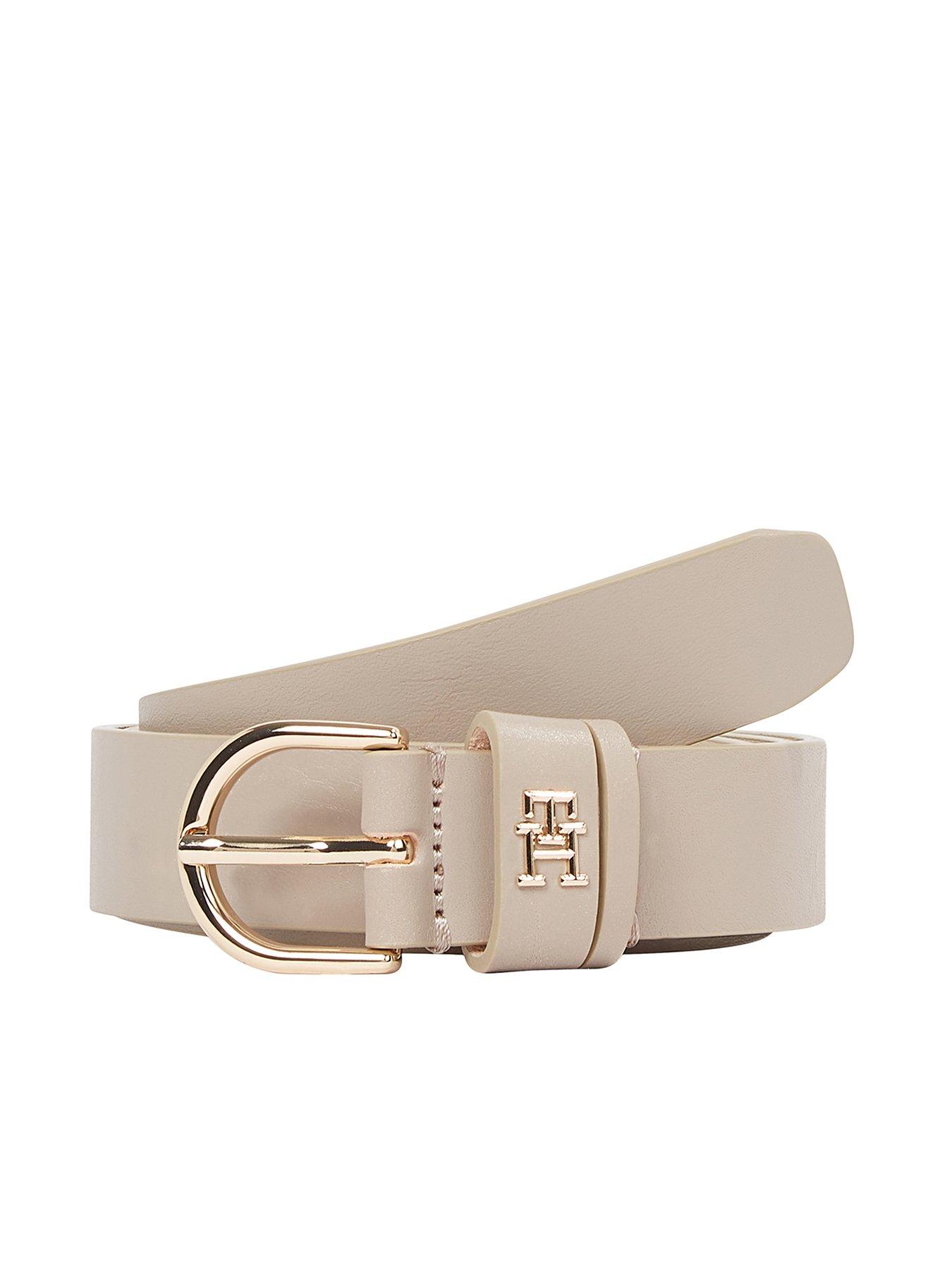 Tommy Hilfiger Essential Effortless Belt - Beige, Brown, Size 90, Women