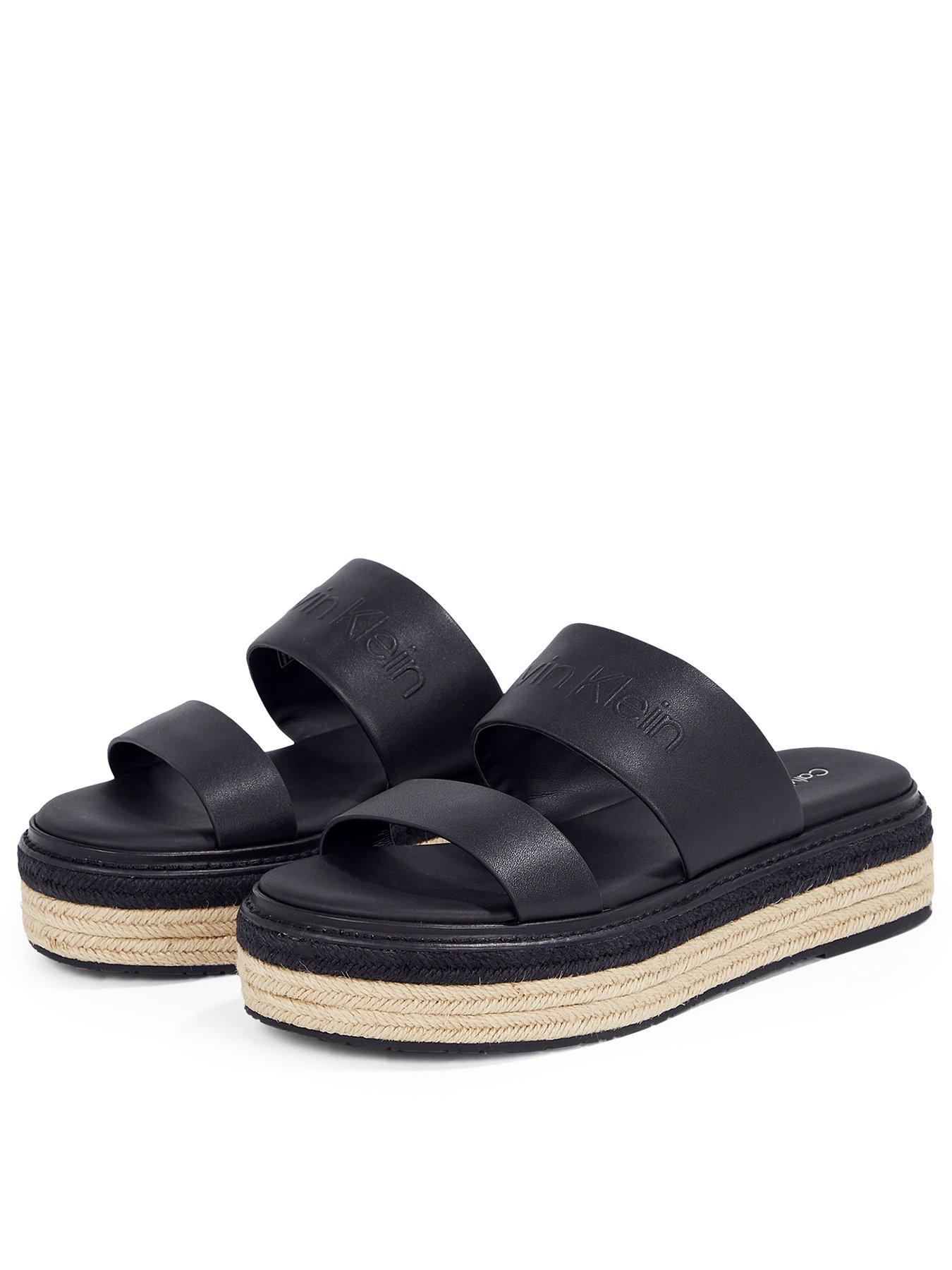 Calvin Klein Flatform Wedge Slide - Black