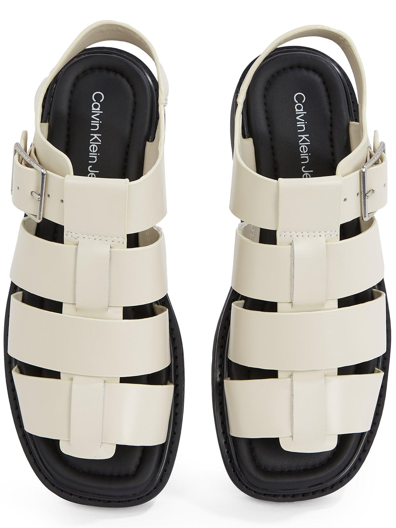 Image 4 of 5 of Calvin Klein Fisherman Strap Chunky Sandal - White