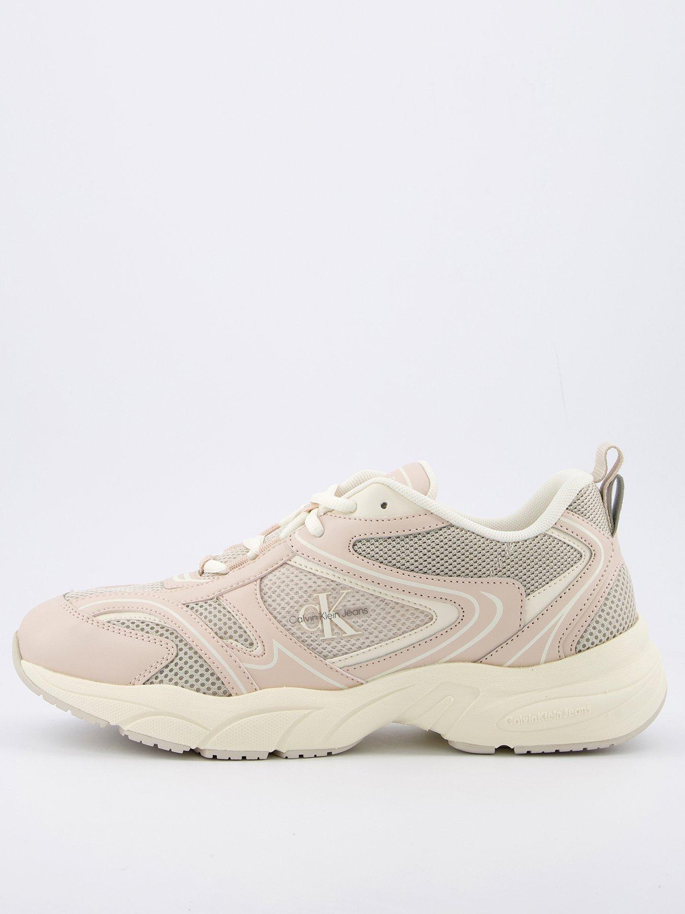 undefined Retro Mesh Tennis Trainer - White