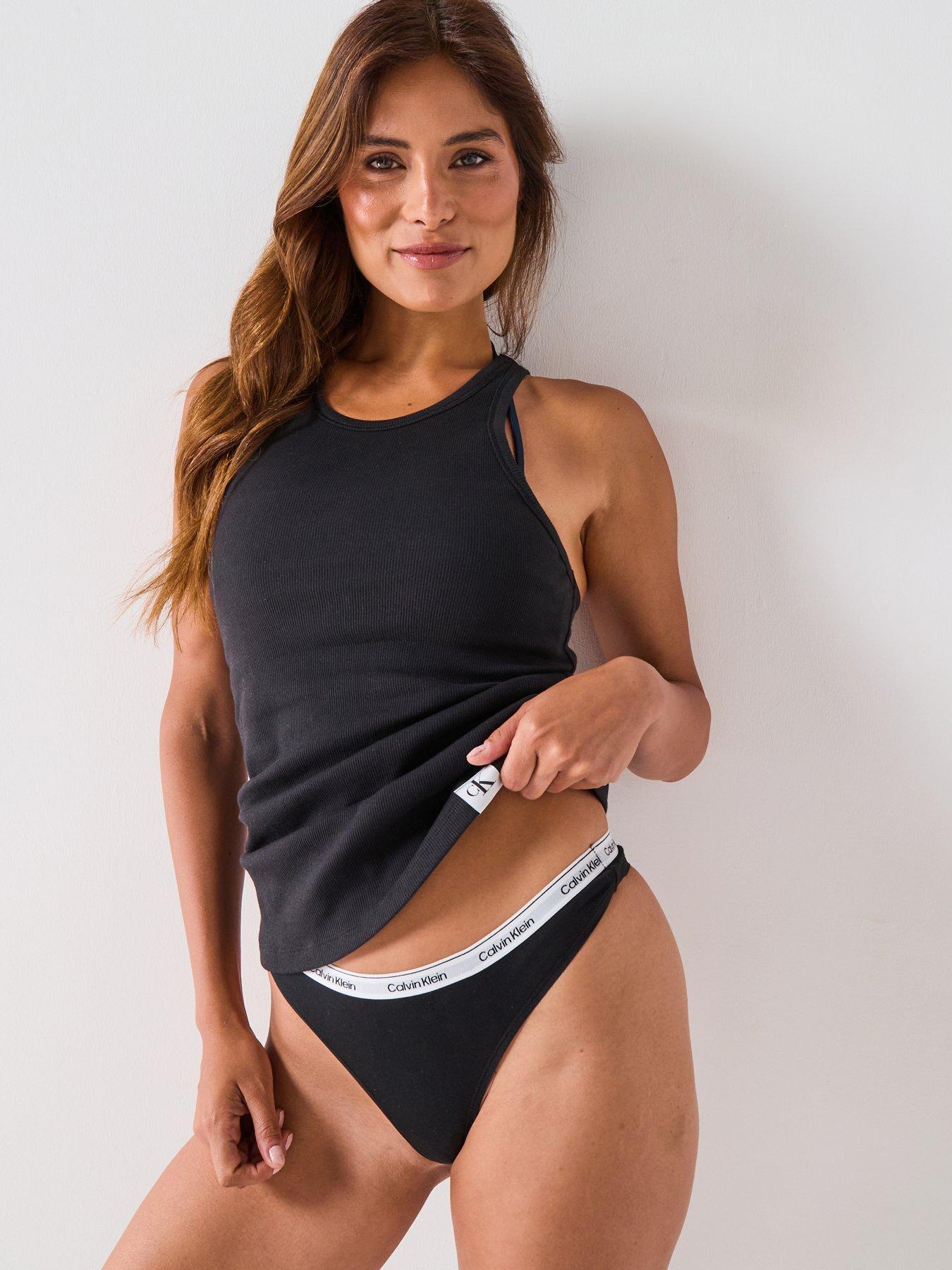 Calvin Klein Cotton Ribbed Tank Top - Black