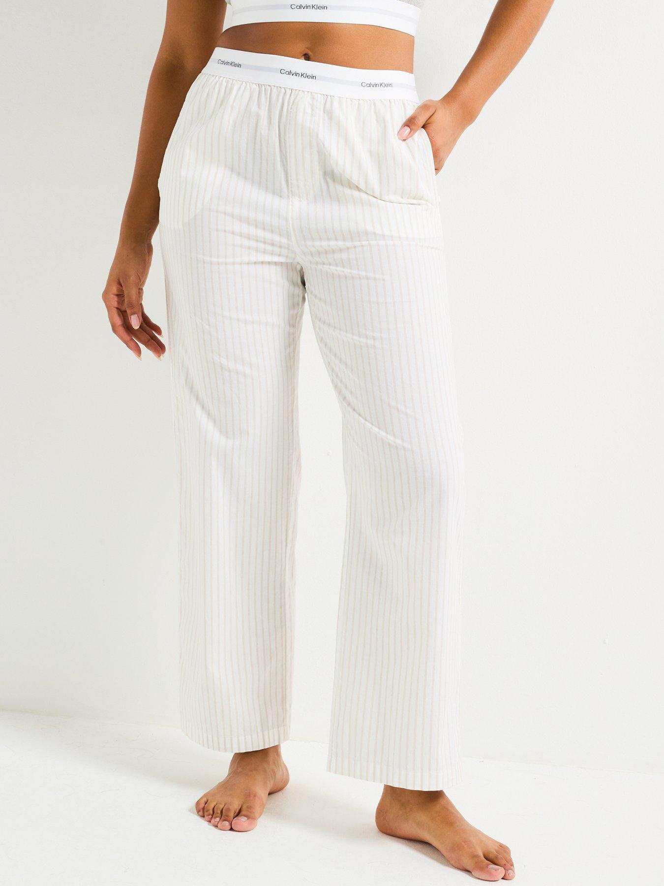 undefined Cotton Poplin Pyjama Pant - Beige