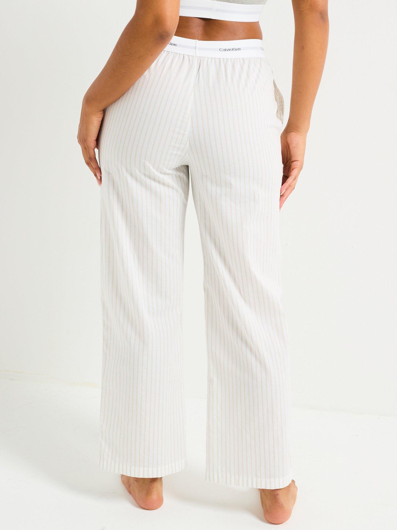 Image 2 of 4 of Calvin Klein Cotton Poplin Pyjama Pant - Beige
