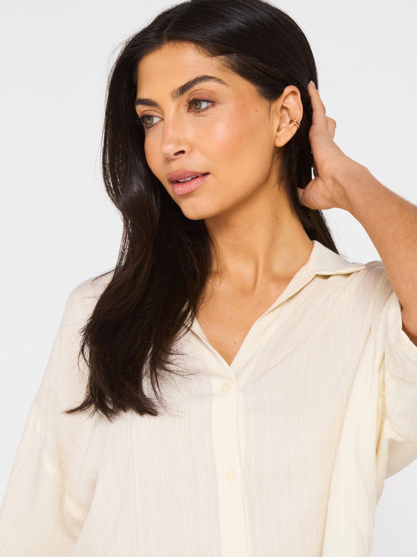 Image 5 of 6 of Calvin Klein Short Sleeve Short Pyjama Set - Beige