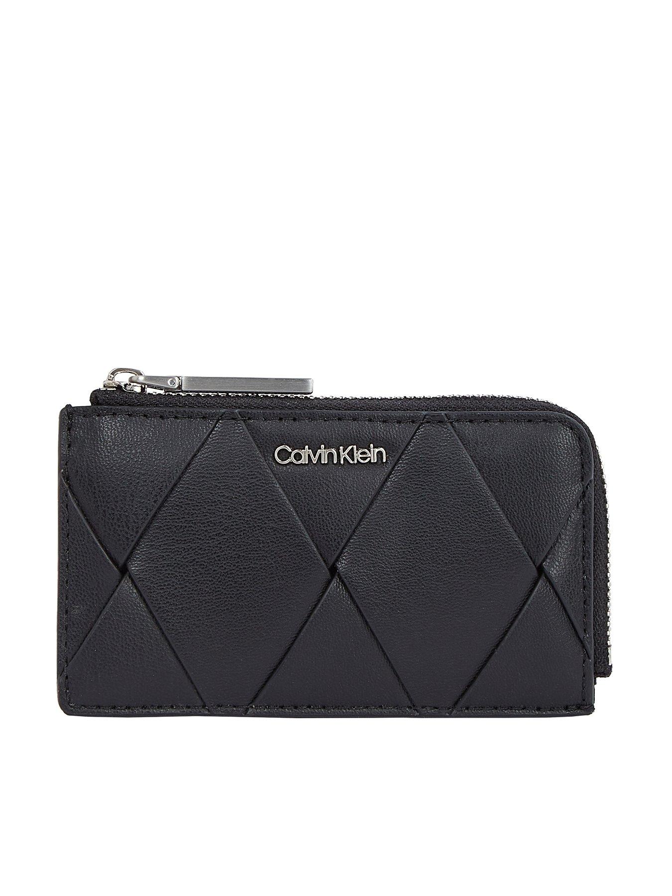 Image 1 of 4 of Calvin Klein Woven Zip Around Cardholder - Black
