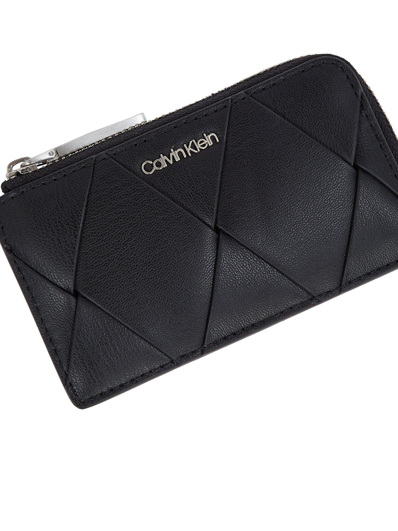 Image 4 of 4 of Calvin Klein Woven Zip Around Cardholder - Black