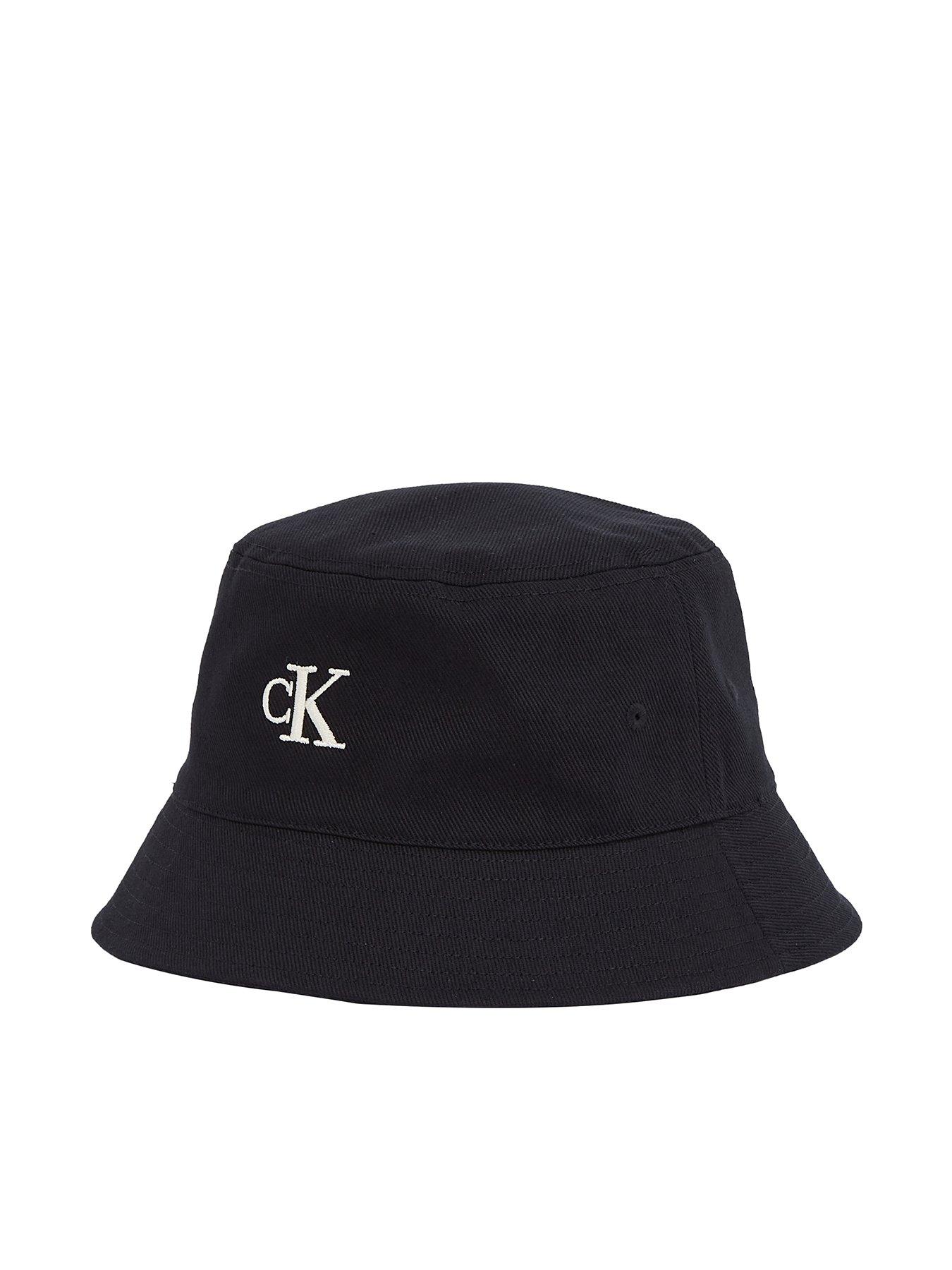 undefined Embroidered Monogram Bucket Hat - Black