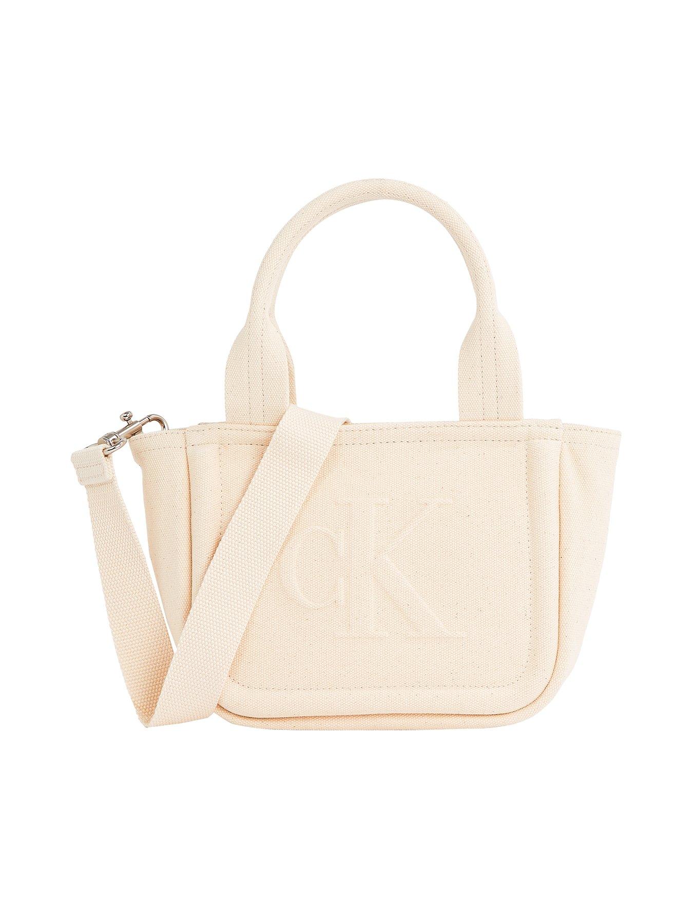 undefined Canvas Mini Tote Bag - White