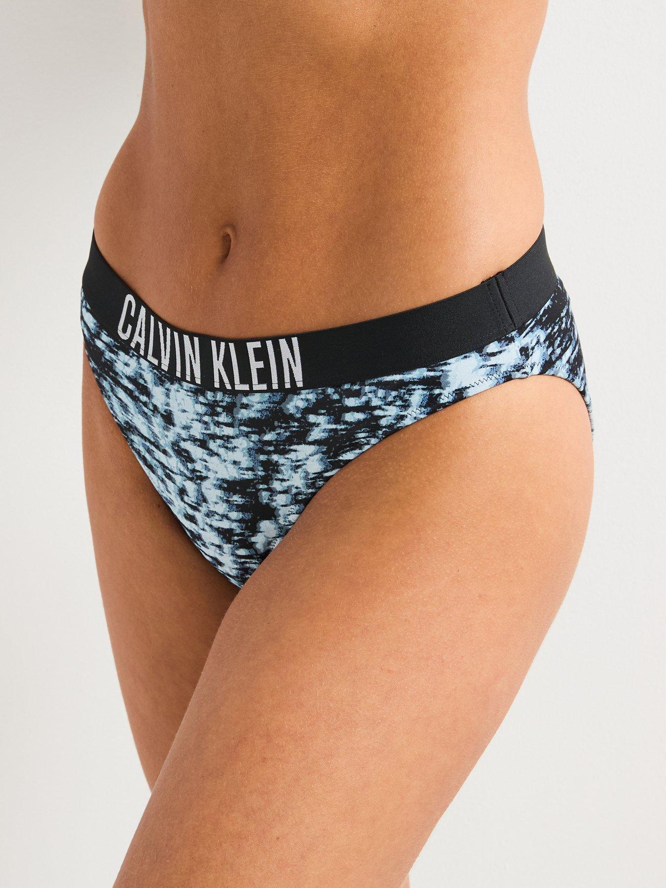 undefined Marble Print Bikini Brief - Black